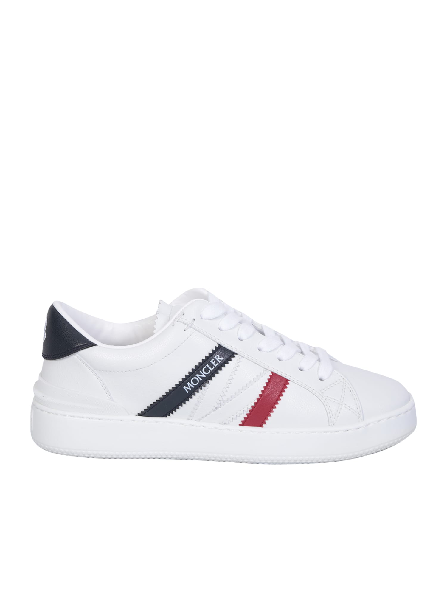 Shop Moncler Monaco Low Sneakers In White