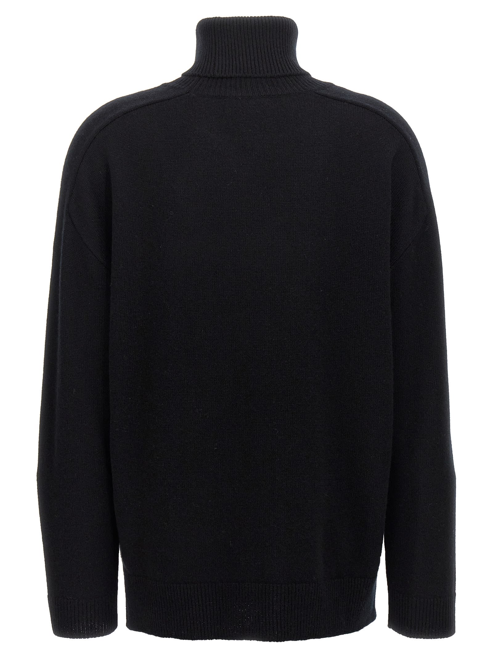 P.a.r.o.s.h Lady Blum Roll-neck Wool Sweater In Nero