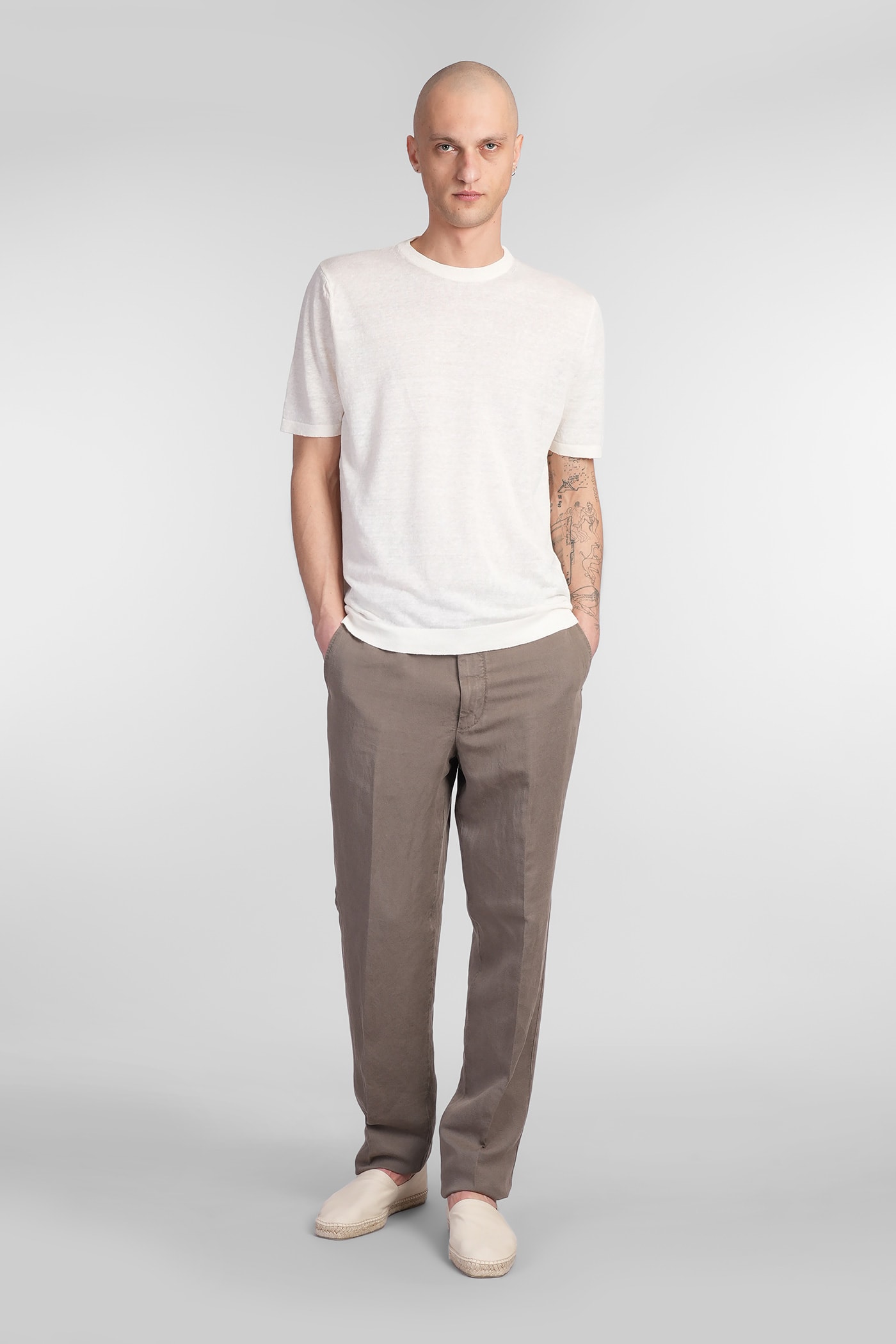 Santaniello Flip Ffevo Pants In Taupe Cly In Taupe