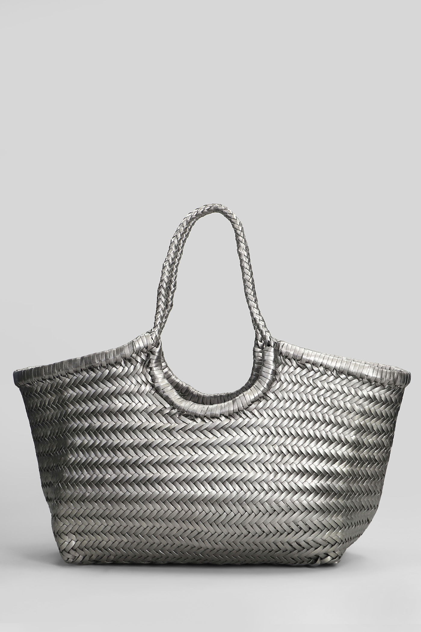 Dragon Diffusion Nantucket Basket Big Tote In Gunmetal Leather In Gray