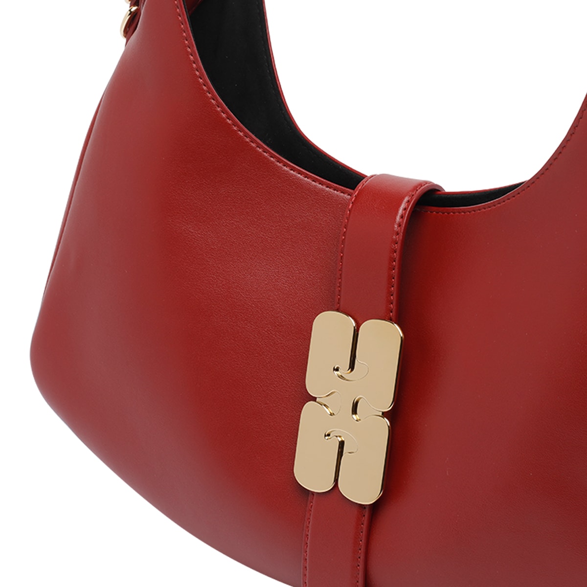 Ganni Small Kat Shoulder Bag In Red