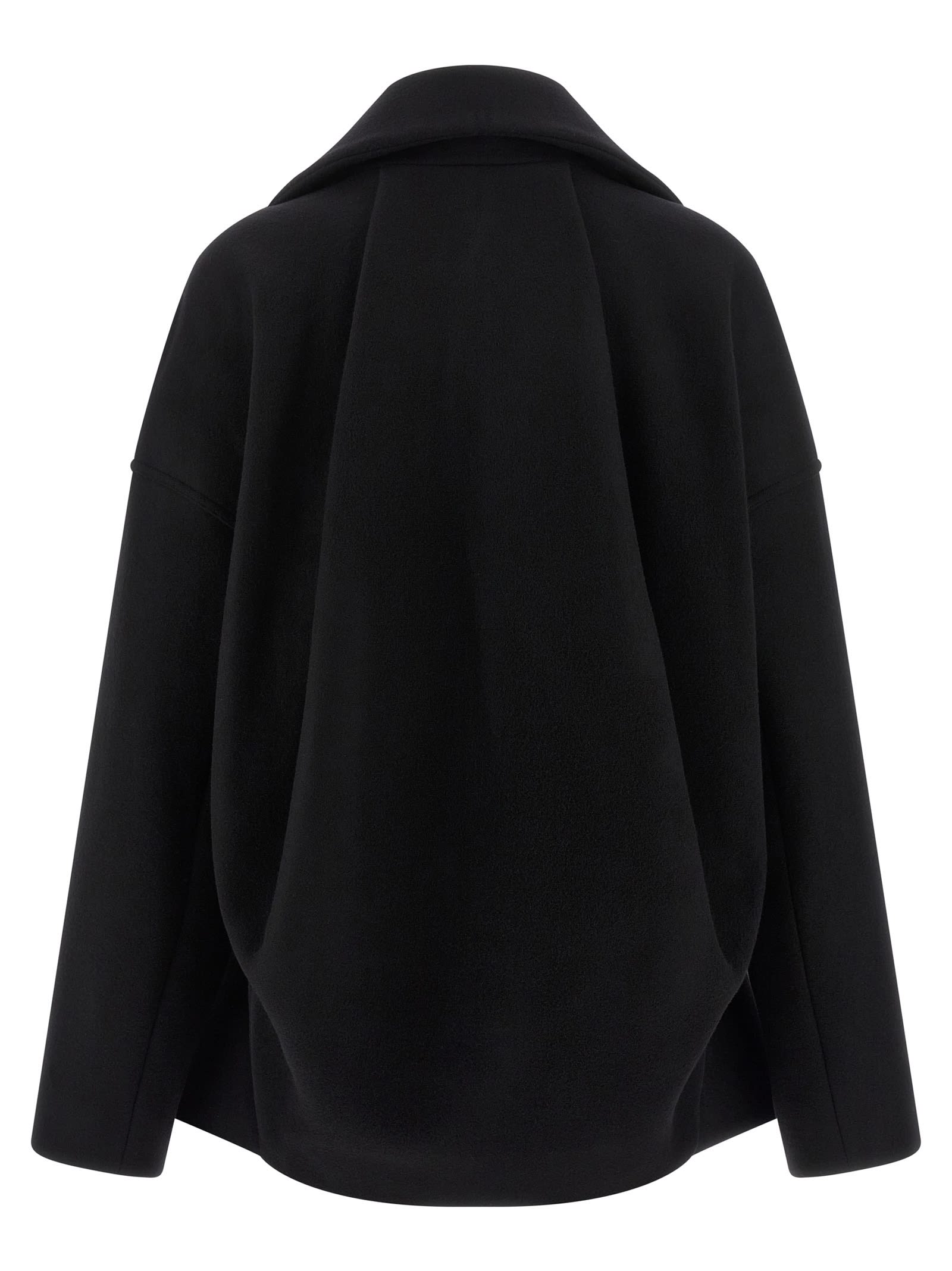 Rick Owens Long-sleeved Casual Jacket In Black
