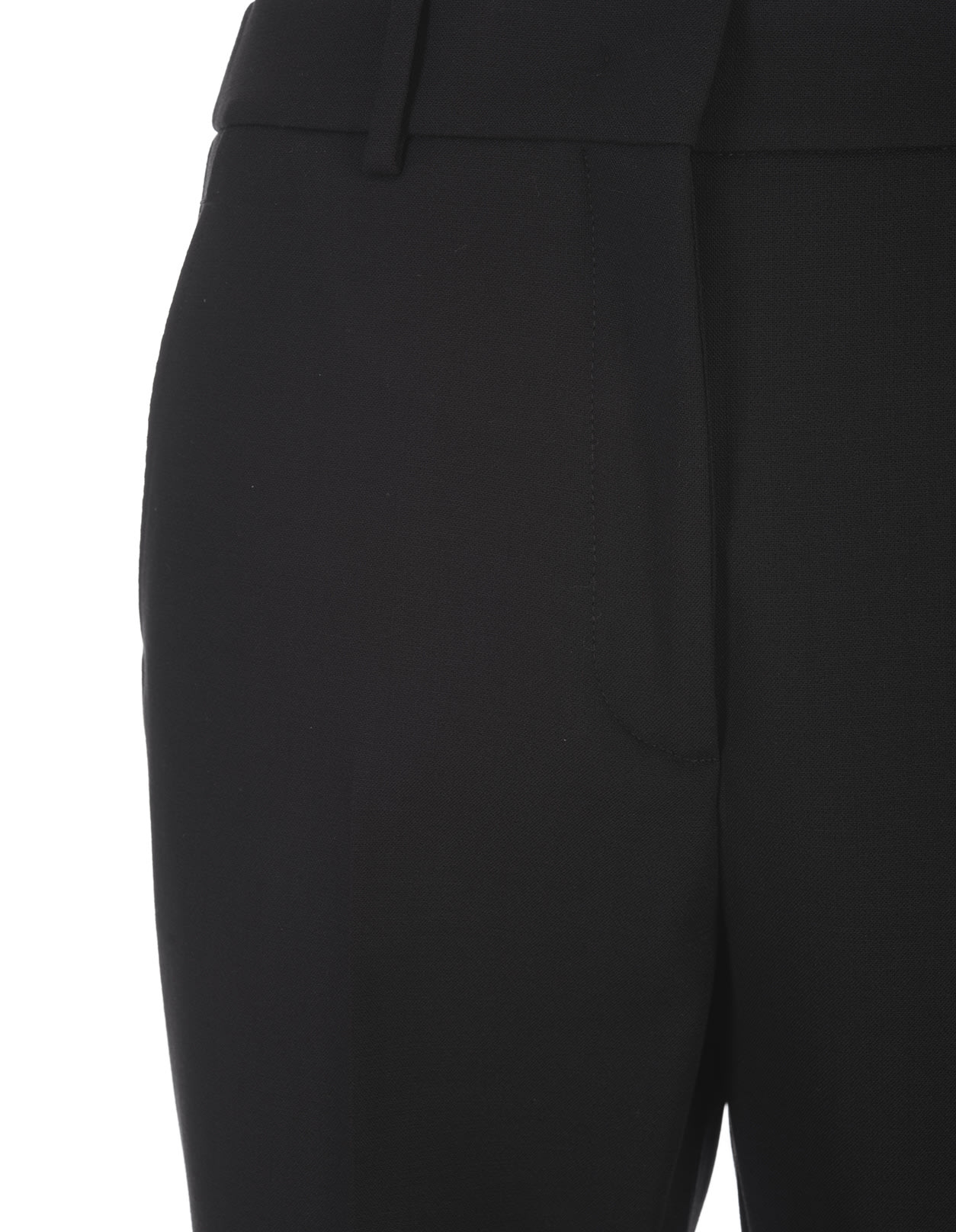 Shop Incotex Black Stretch Wool Tailored Trousers In Nero