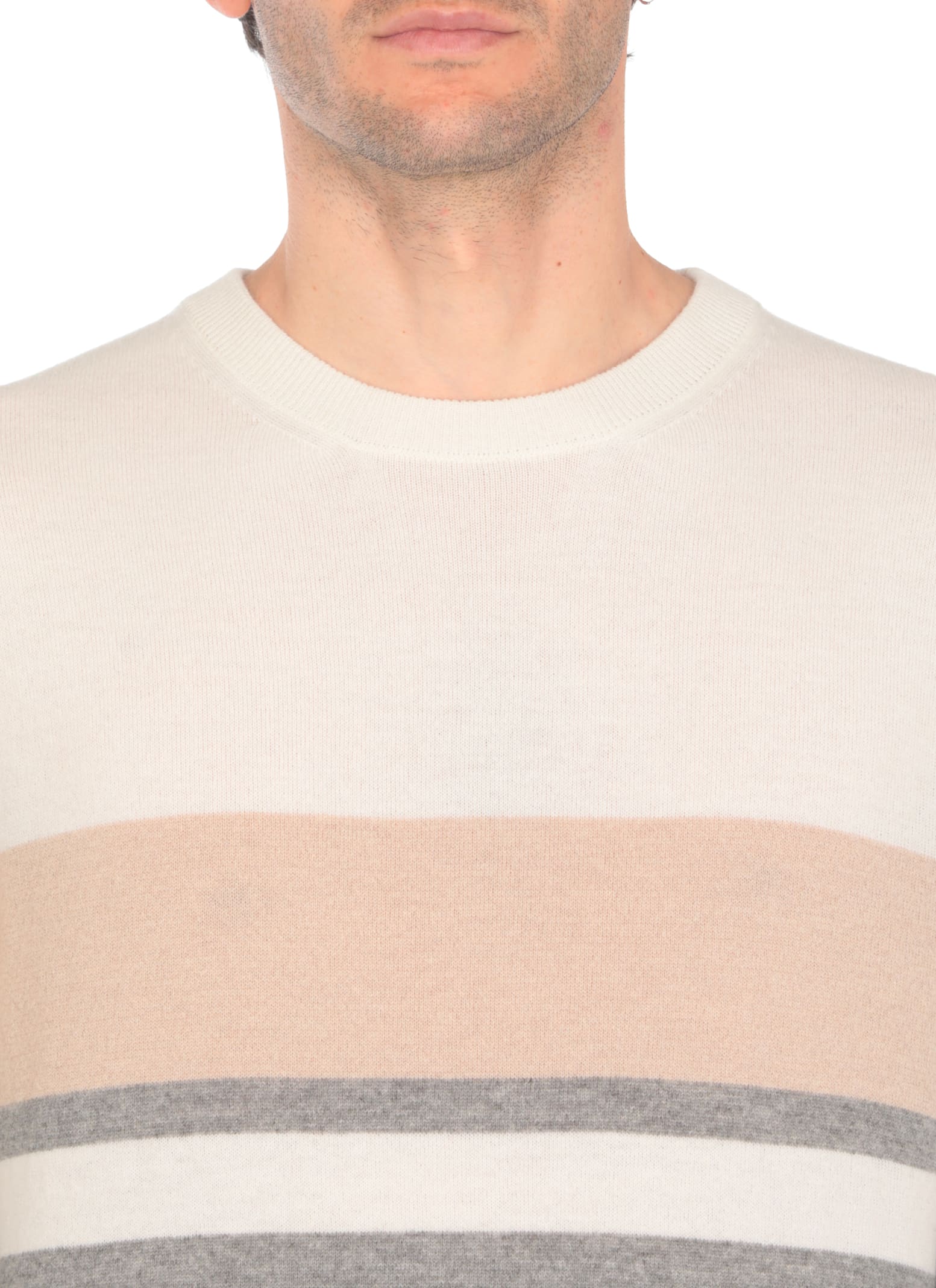 Shop Peserico Wool And Cashmere Sweater In Multicolour