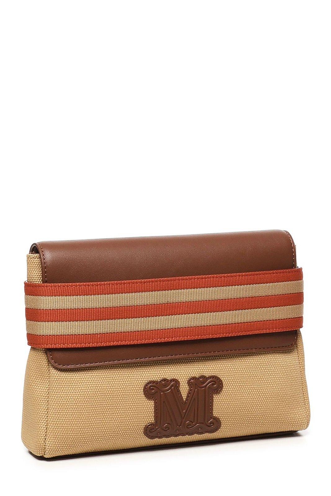 Shop Max Mara Opice Logo Patch Clutch Bag