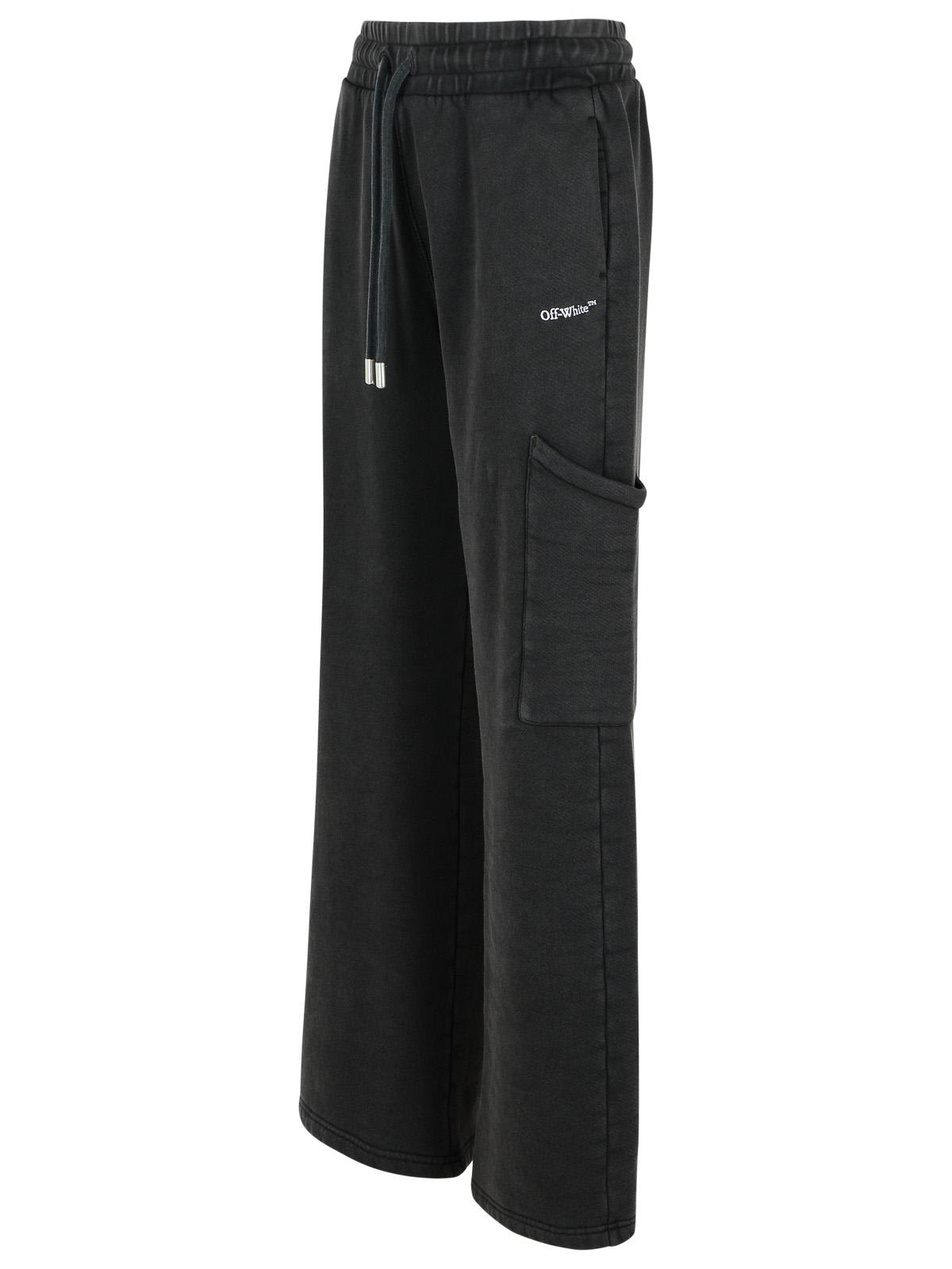 Off-white Off White Cargo Book' Black Cotton Pants In Black