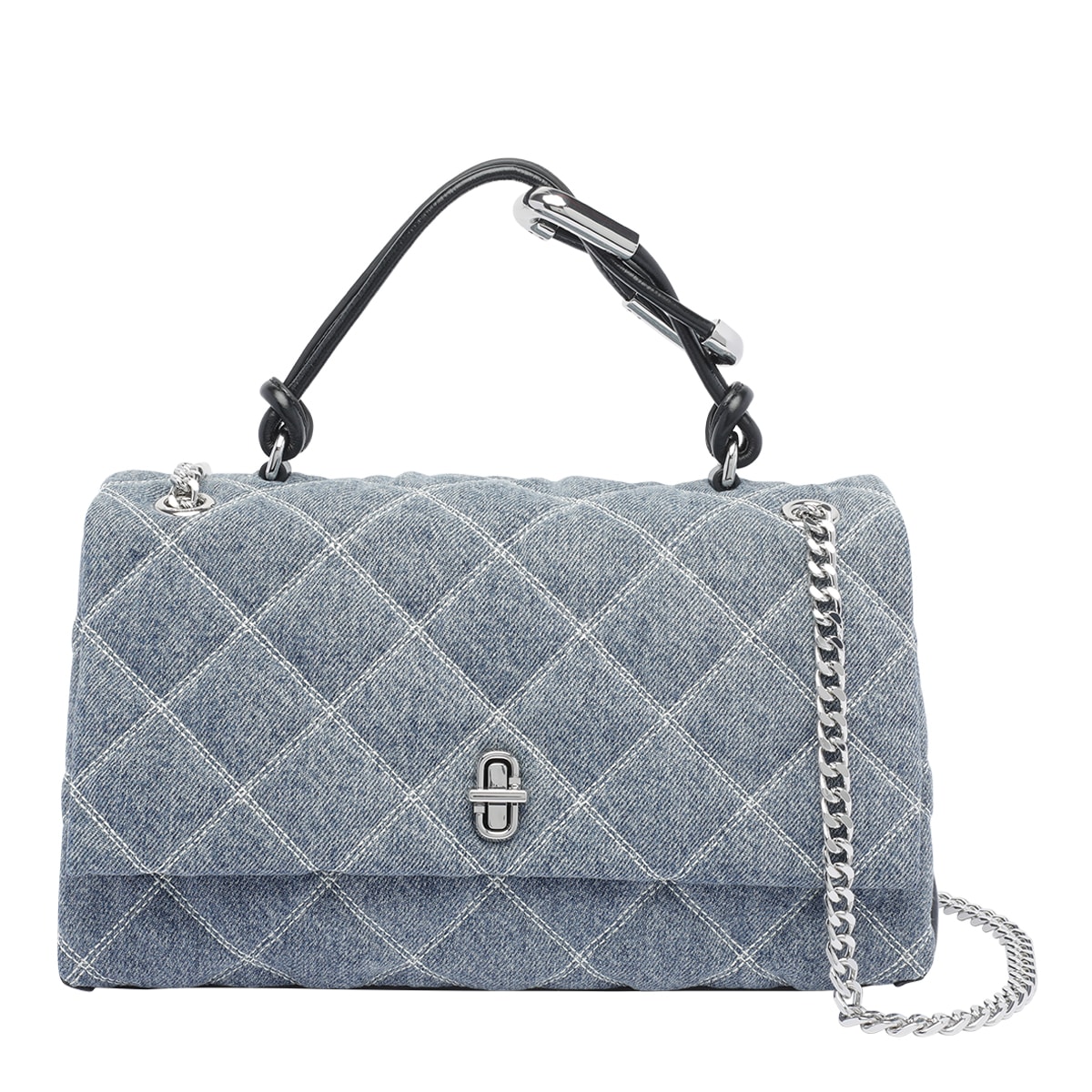 Marc Jacobs Ligh Wash Indigo The Dual Chain Shoulder Bag