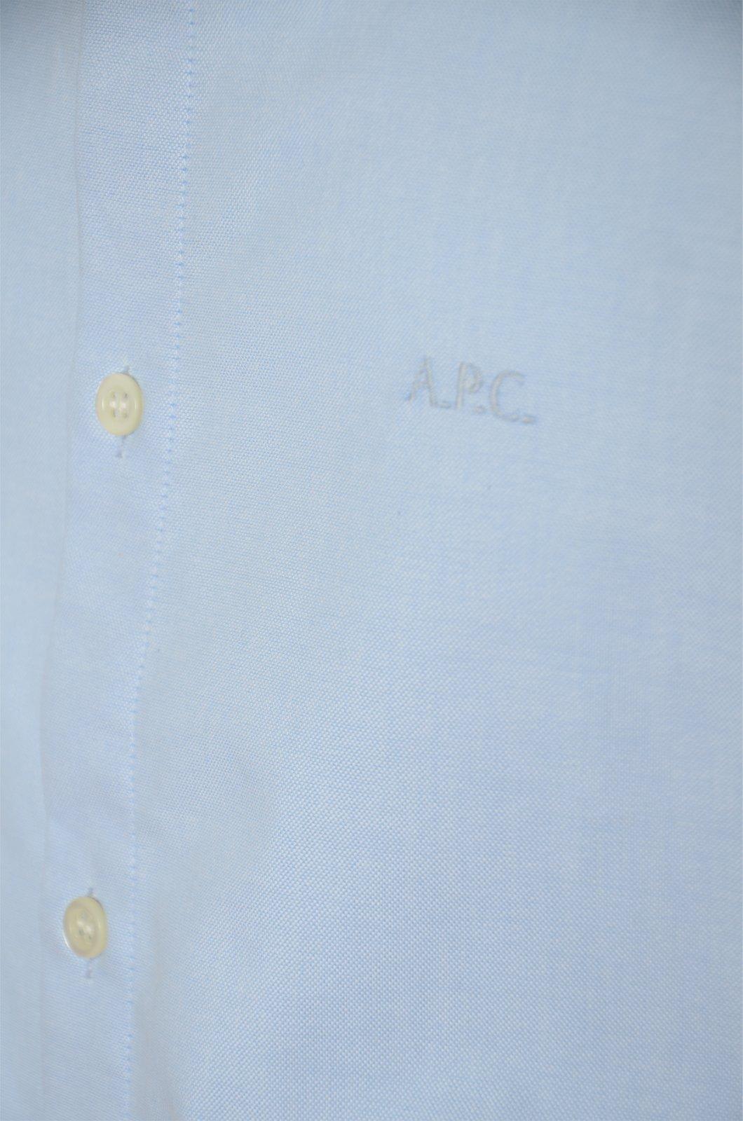 Apc A.p.c. Linen Cassel Shirt For In Light Blue