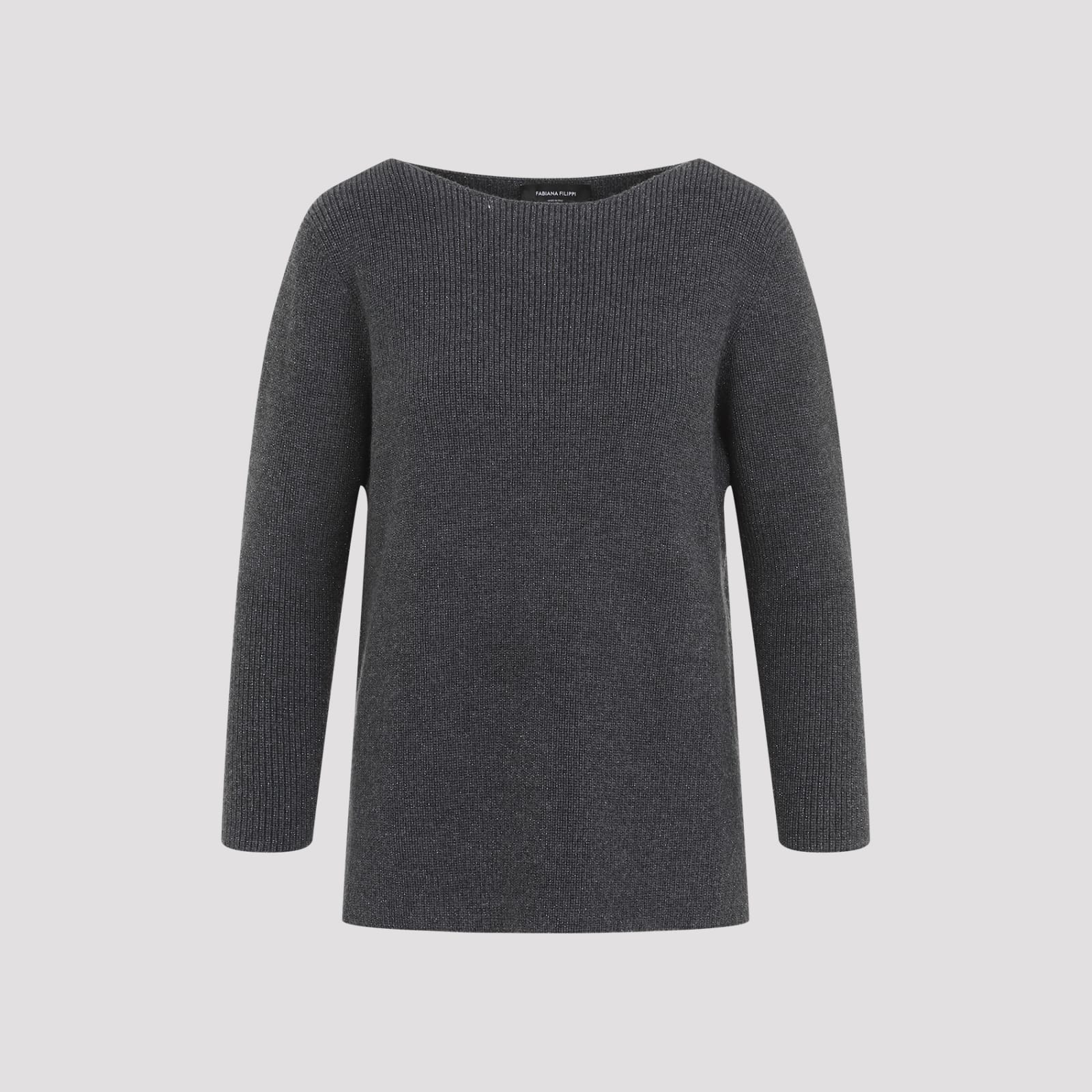 Shop Fabiana Filippi Sweater In Antracite