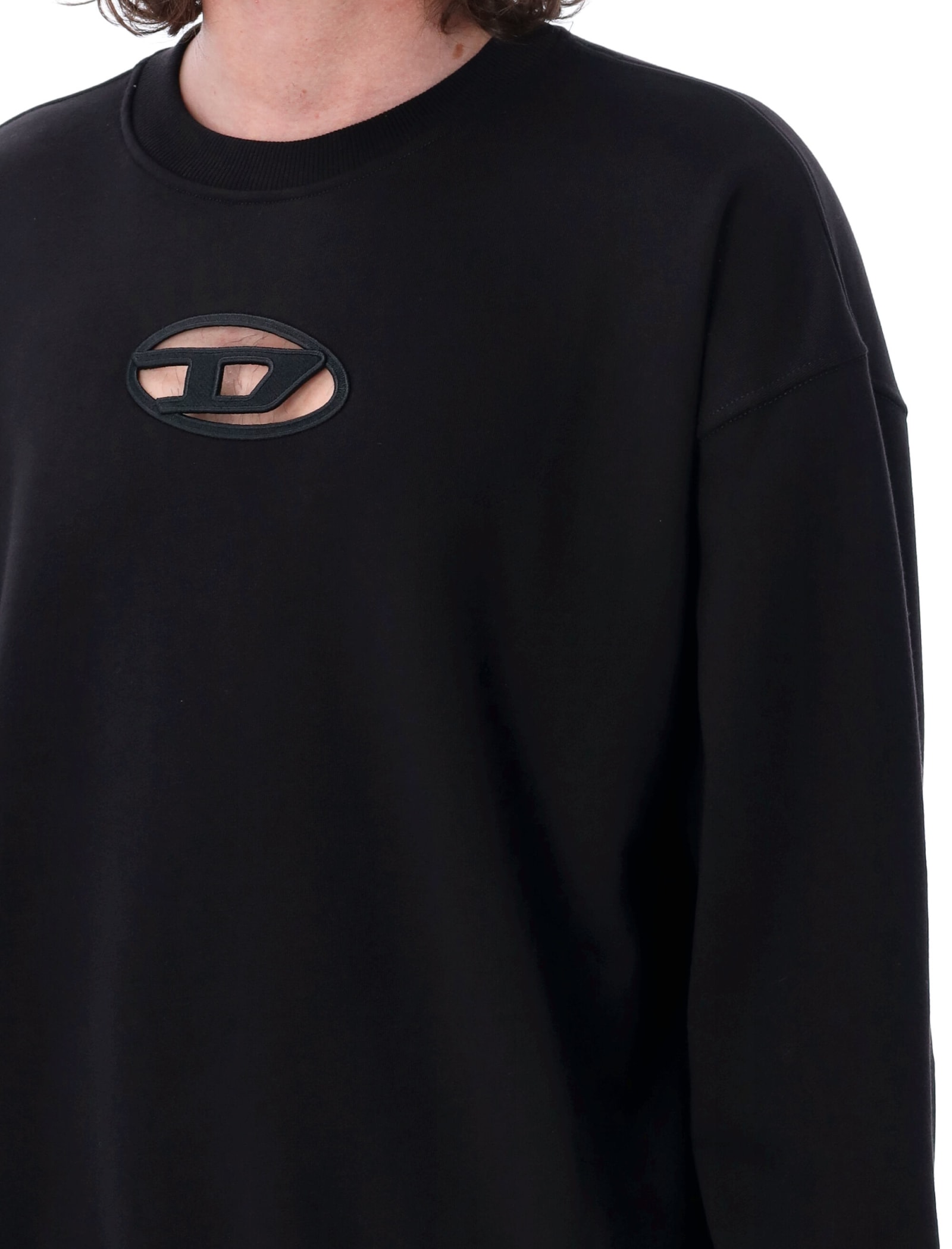 Shop Diesel S-boxt Crew-neck Sweatshirt In Black