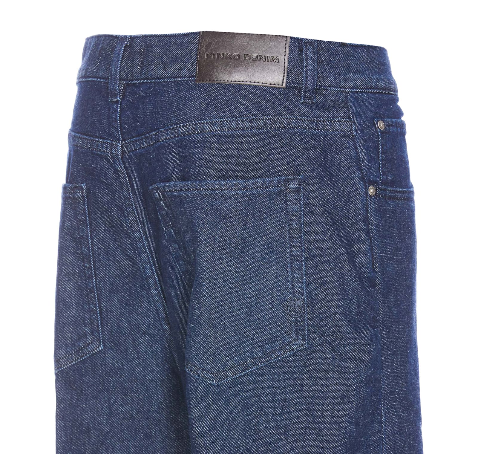Pinko Loose Jeans With Back Patch Pockets