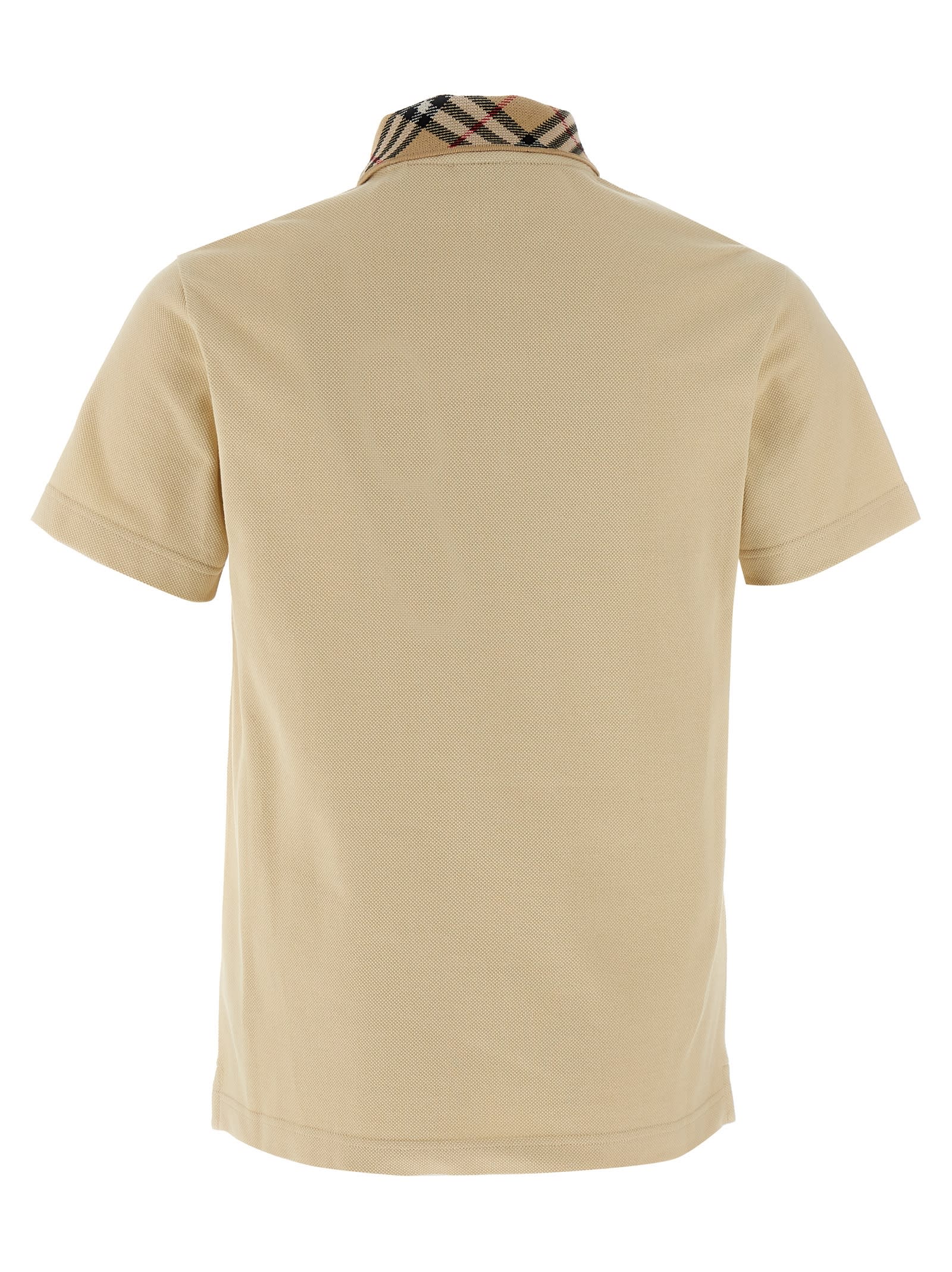 BURBERRY CHECK COLLAR POLO SHIRT