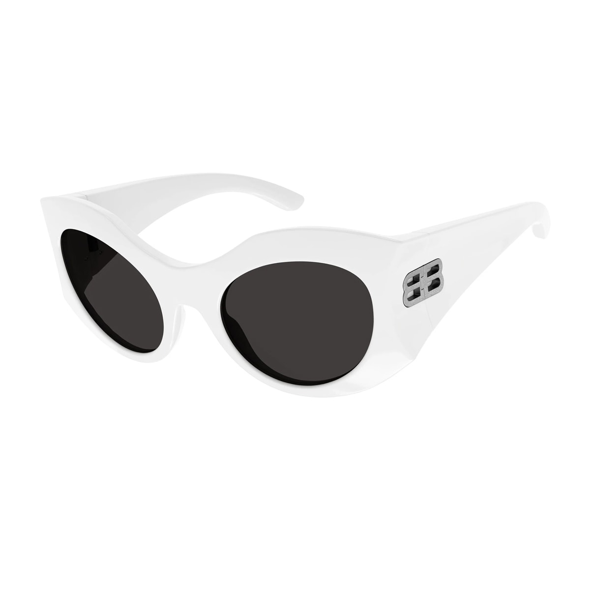 Shop Balenciaga Bb0256s 003 Sunglasses Sunglasses In 003 White White Grey
