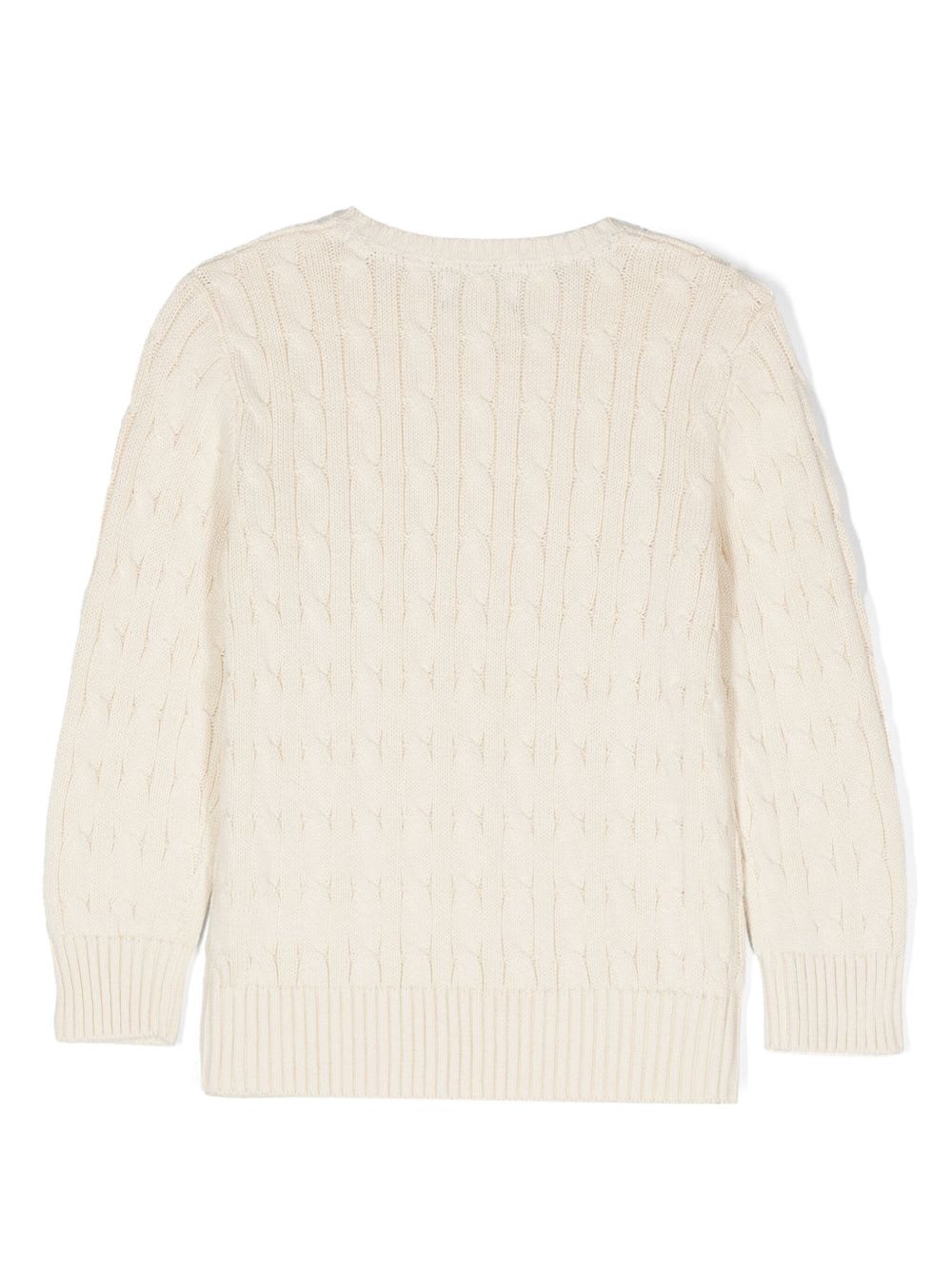 Polo Ralph Lauren Cable-knit Cotton Sweater With Logo In Yellow