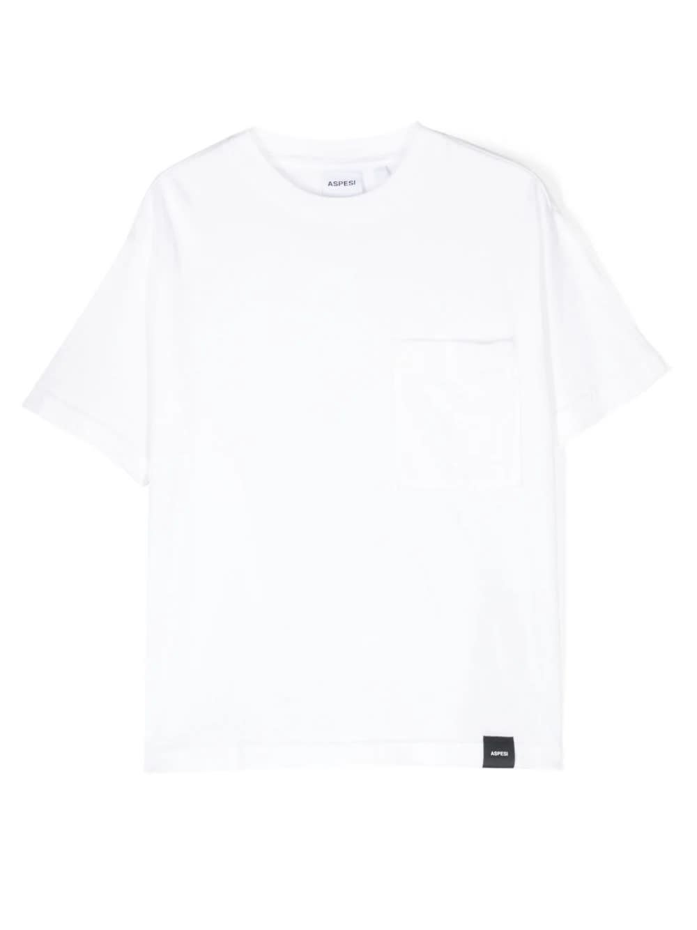 Aspesi Cotton T-shirt In Bianco