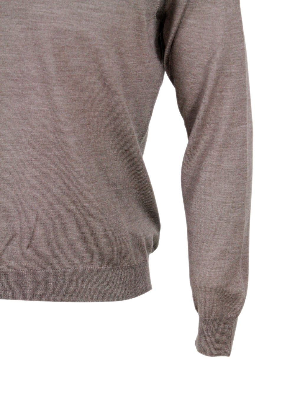 Barba Napoli Merino Wool Sweater In Brown