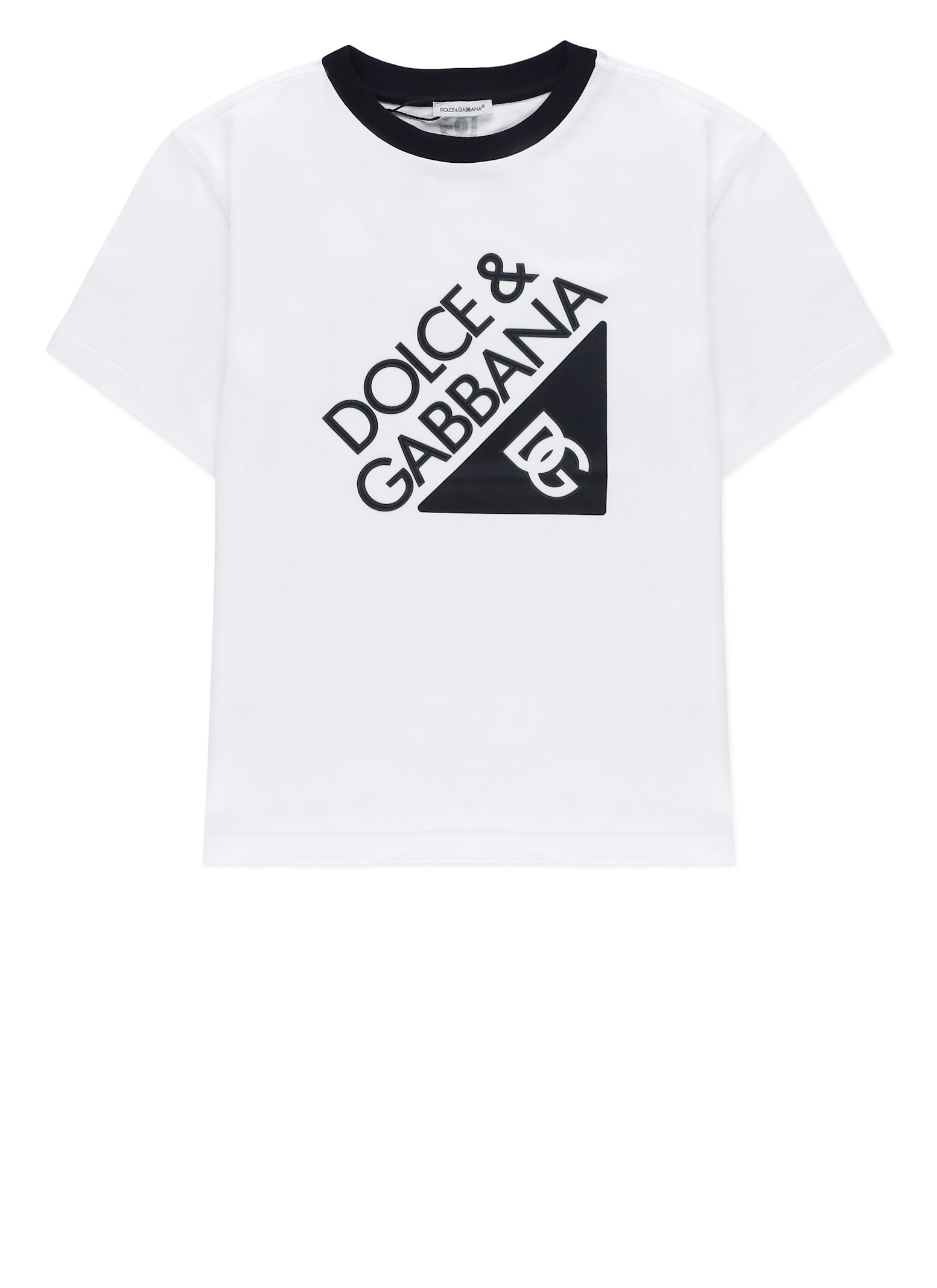 Dolce & Gabbana White Cotton T-shirt In White