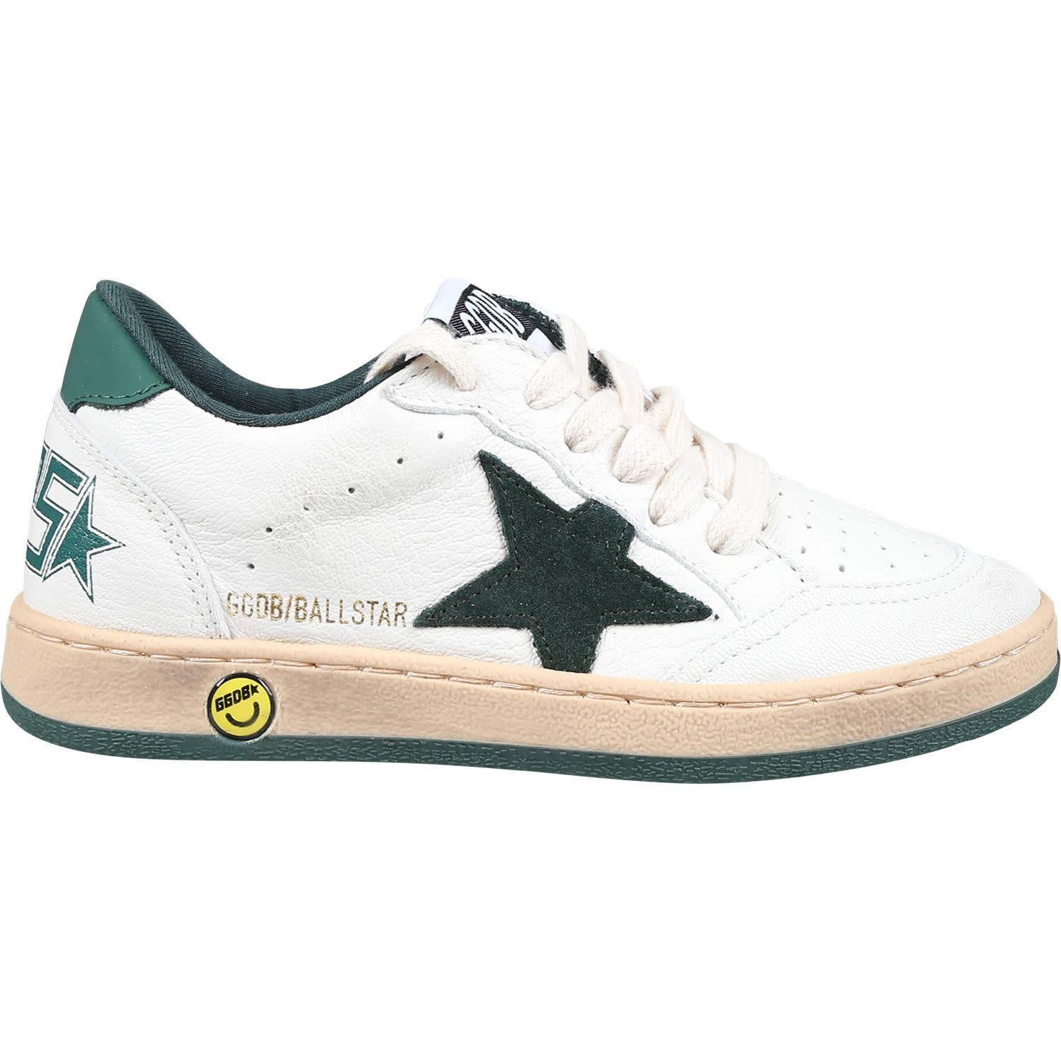 Golden Goose White Ball Star New Sneakers For Kids With Star