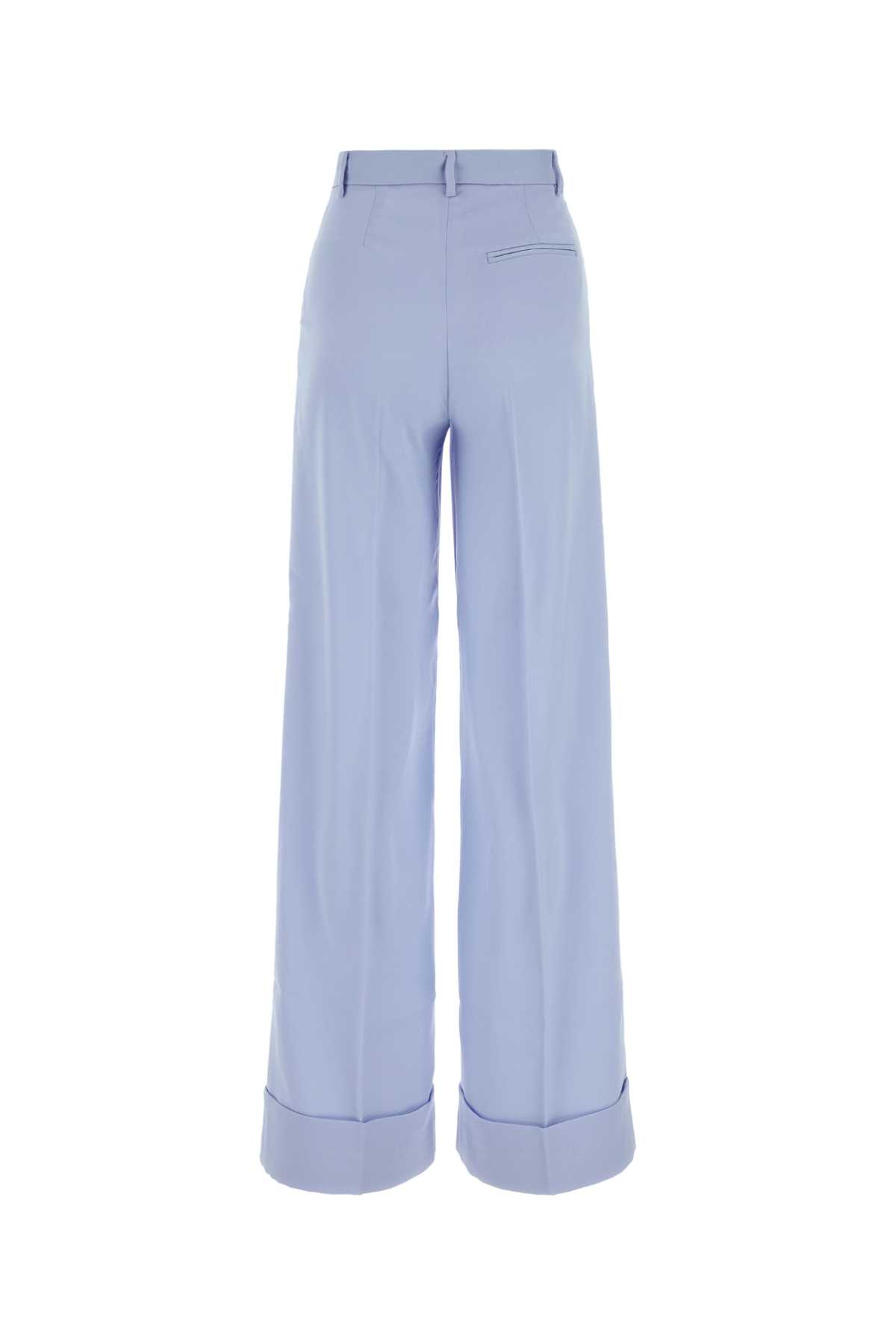 Shop The Andamane Powder Blue Polyester Nathalie Wide-leg Pant In Lightblue