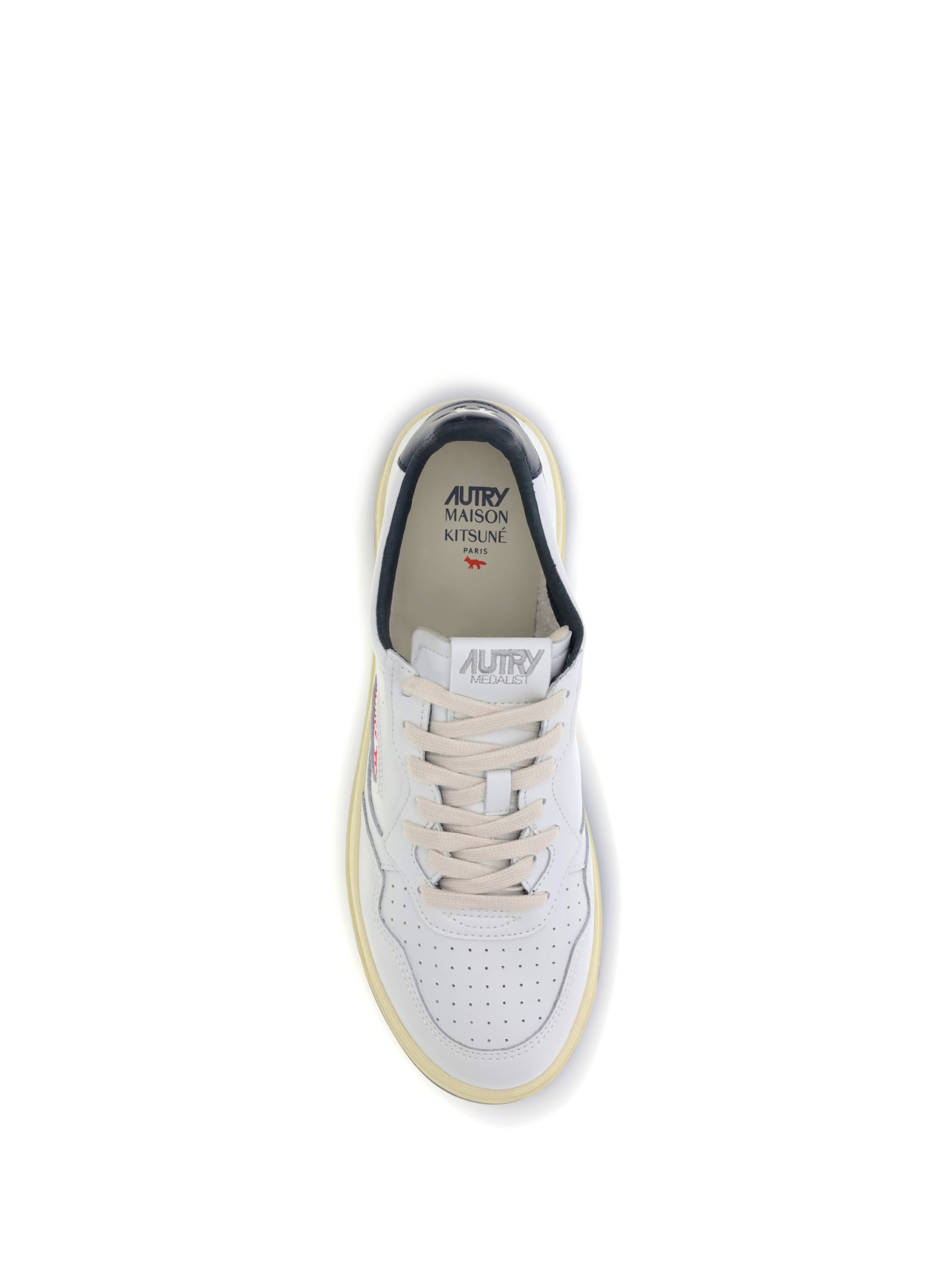 Autry X Maison Kitsune Medalist Low Top Sneakers In Multi