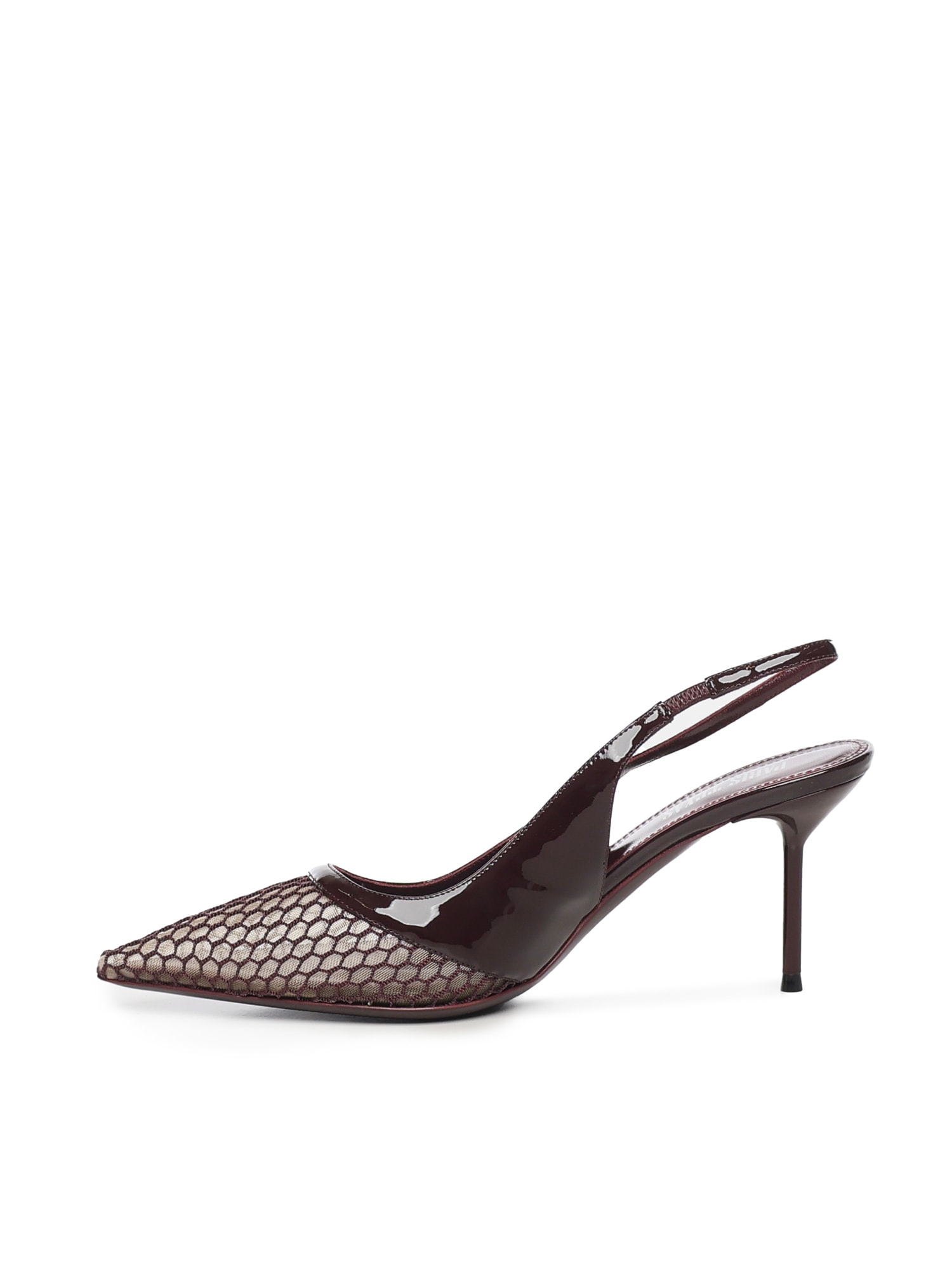 Paris Texas Lidia Patent Leather Slingbacks In Burgundy