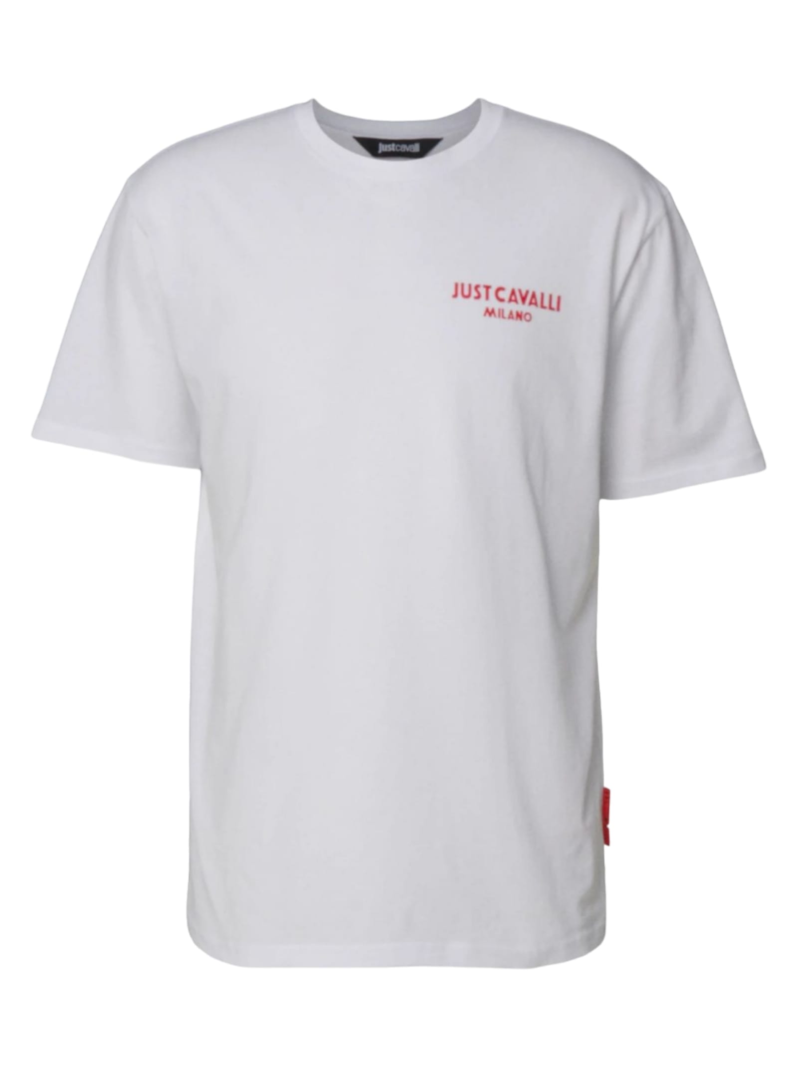 Just Cavalli White Short Sleeves T-shirt In Gray