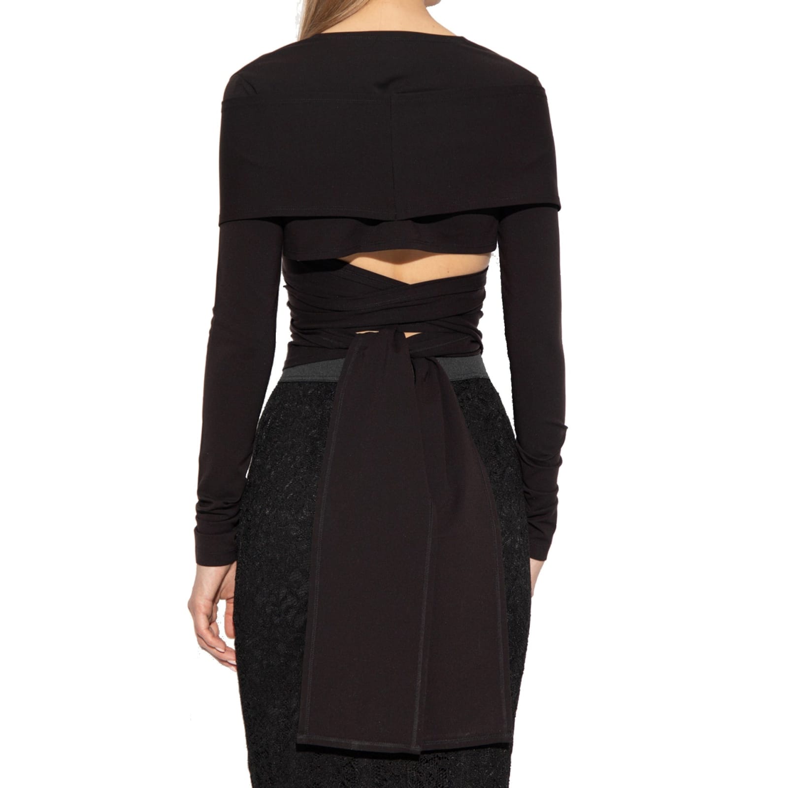 Shop Dolce & Gabbana X Kim Stretchy Top In Black