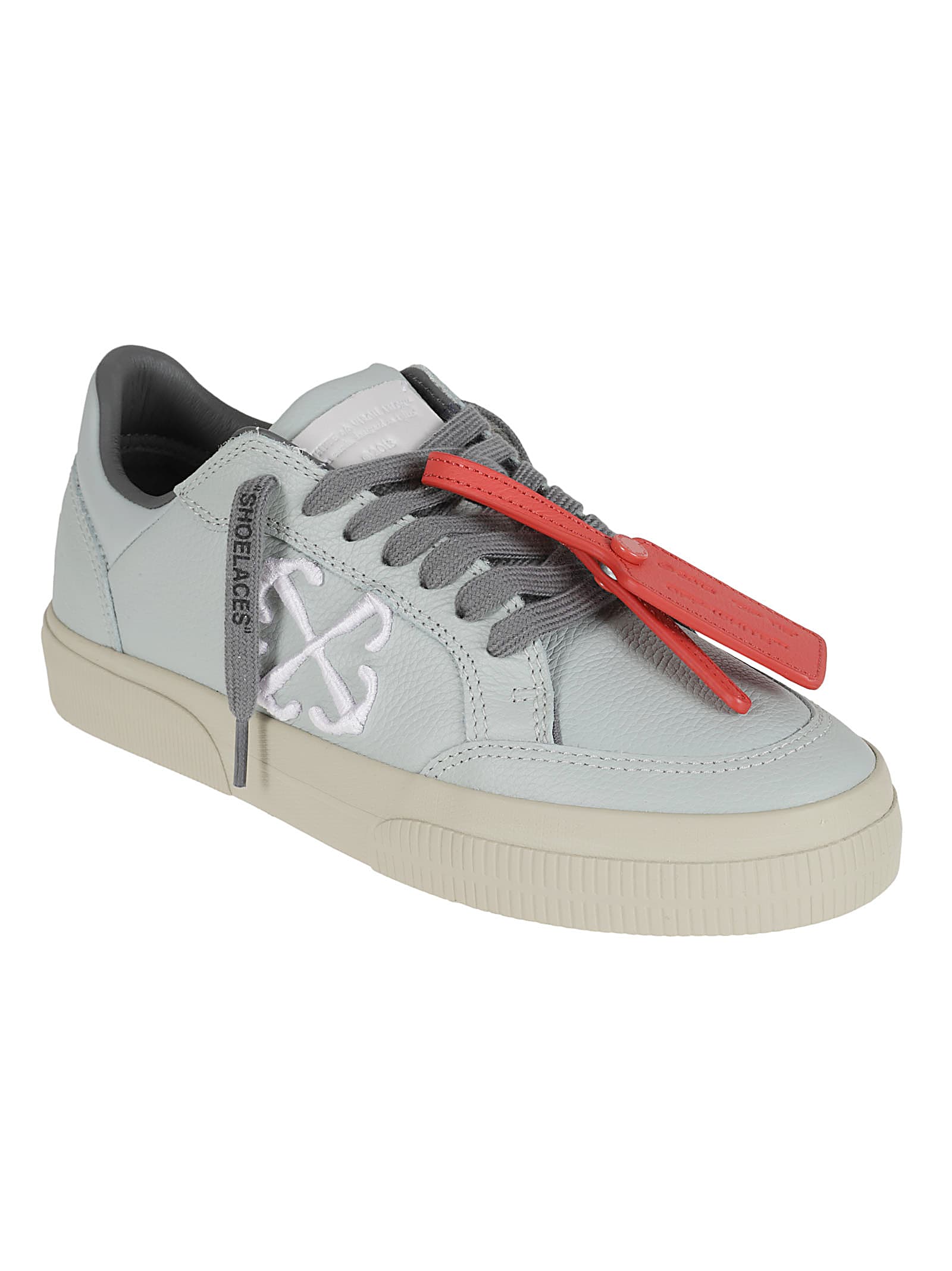 Shop Off-white New Low Vulcanized Sneakers In Greyish/green