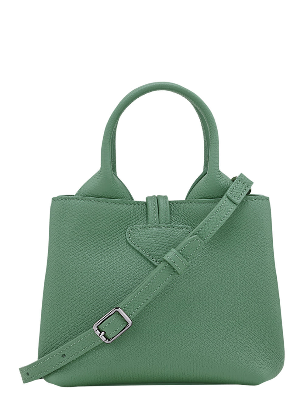 Longchamp Oregano Leather Xs Le Roseau Handle Bag In Green