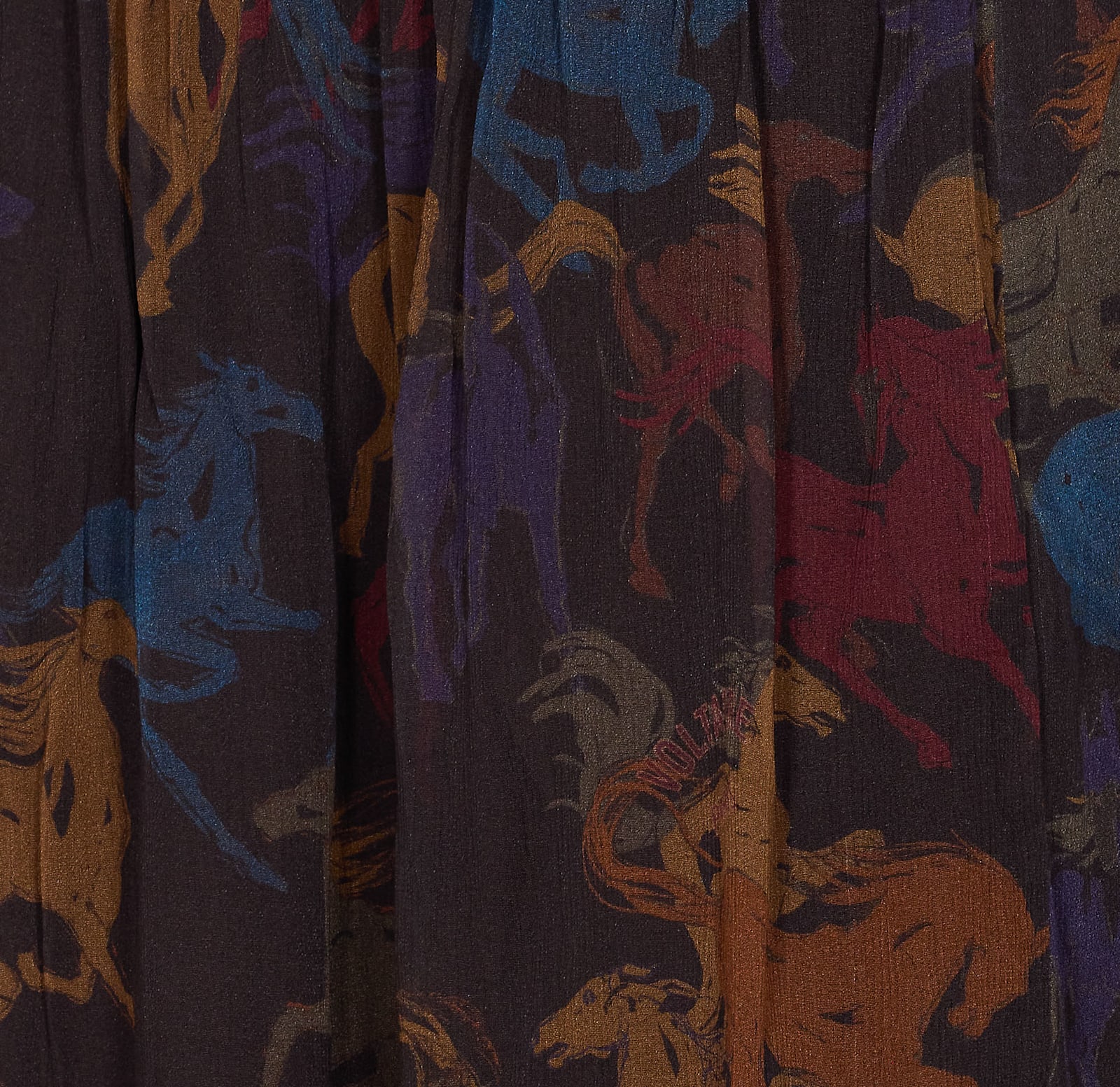 Zadig & Voltaire Jadys Mousseline Horses Skirt In Brown