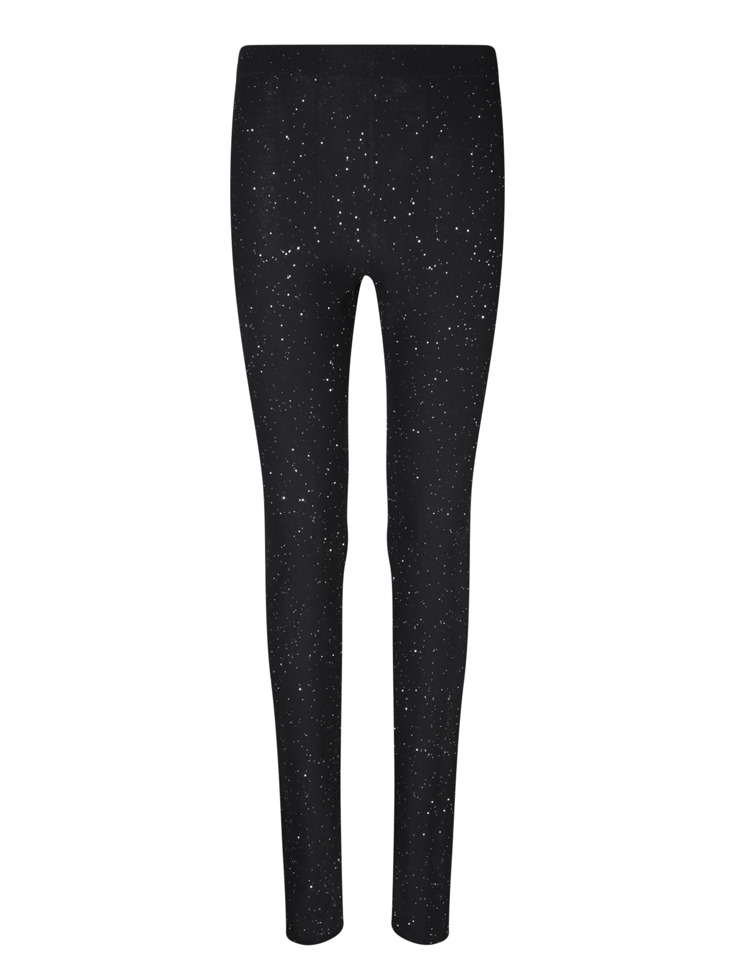 Fabiana Filippi Wool Sequined Leggings In Black