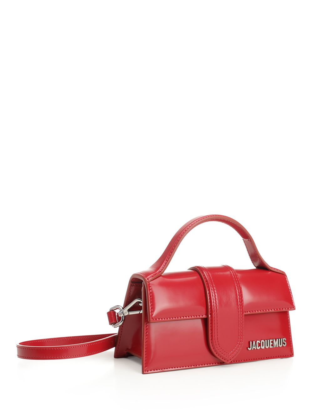 Jacquemus Rectangular Smooth Top Handle Shoulder Bag In Red