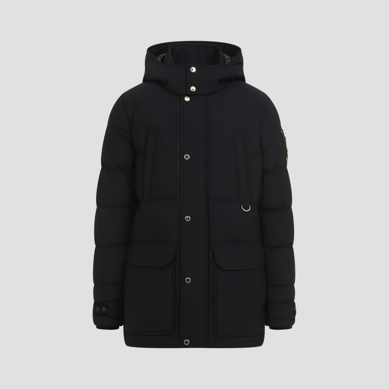 Shop Moose Knuckles Valleyfield Gold Jacket In Black