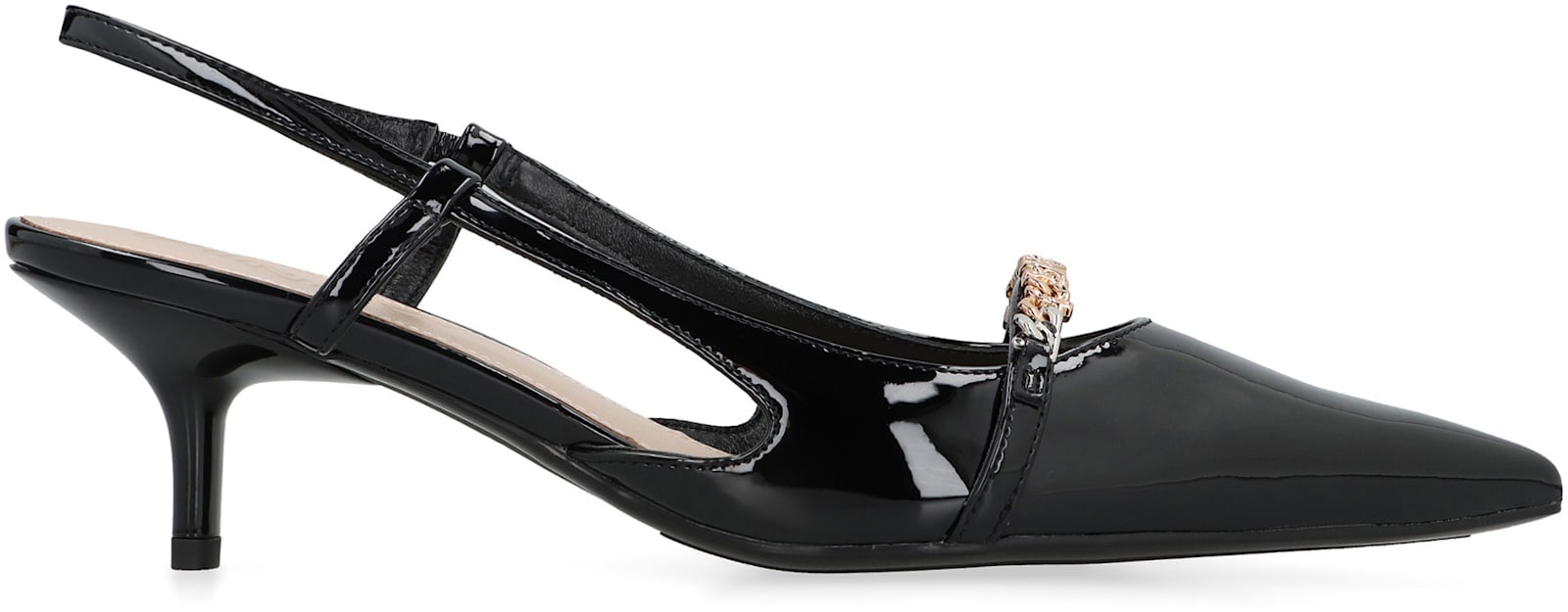 Pinko Gloria Patent Leather Slingback Pumps In Black