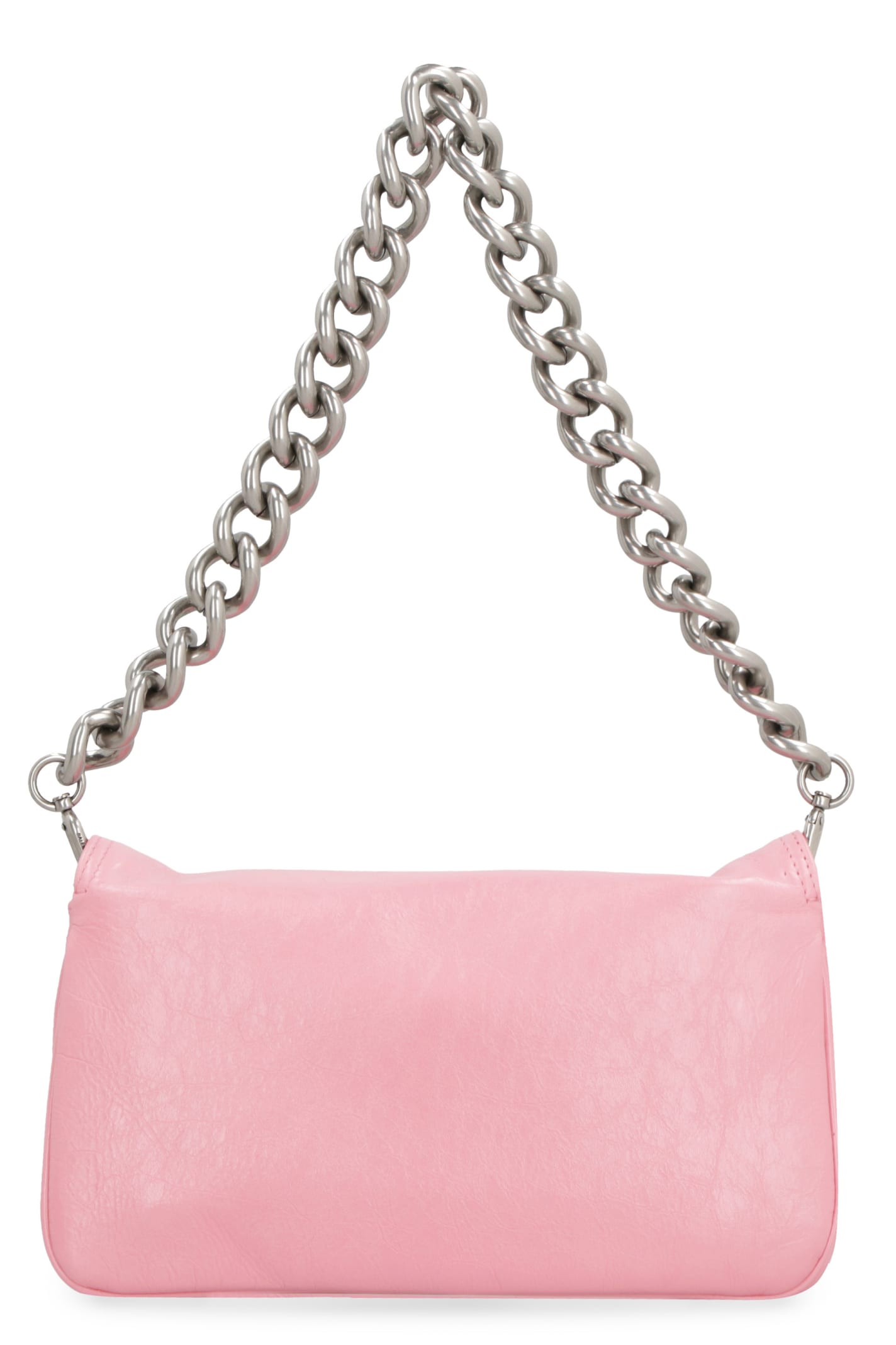 Shop Balenciaga Flap Bb Soft Leather Crossbody Bag In Pink