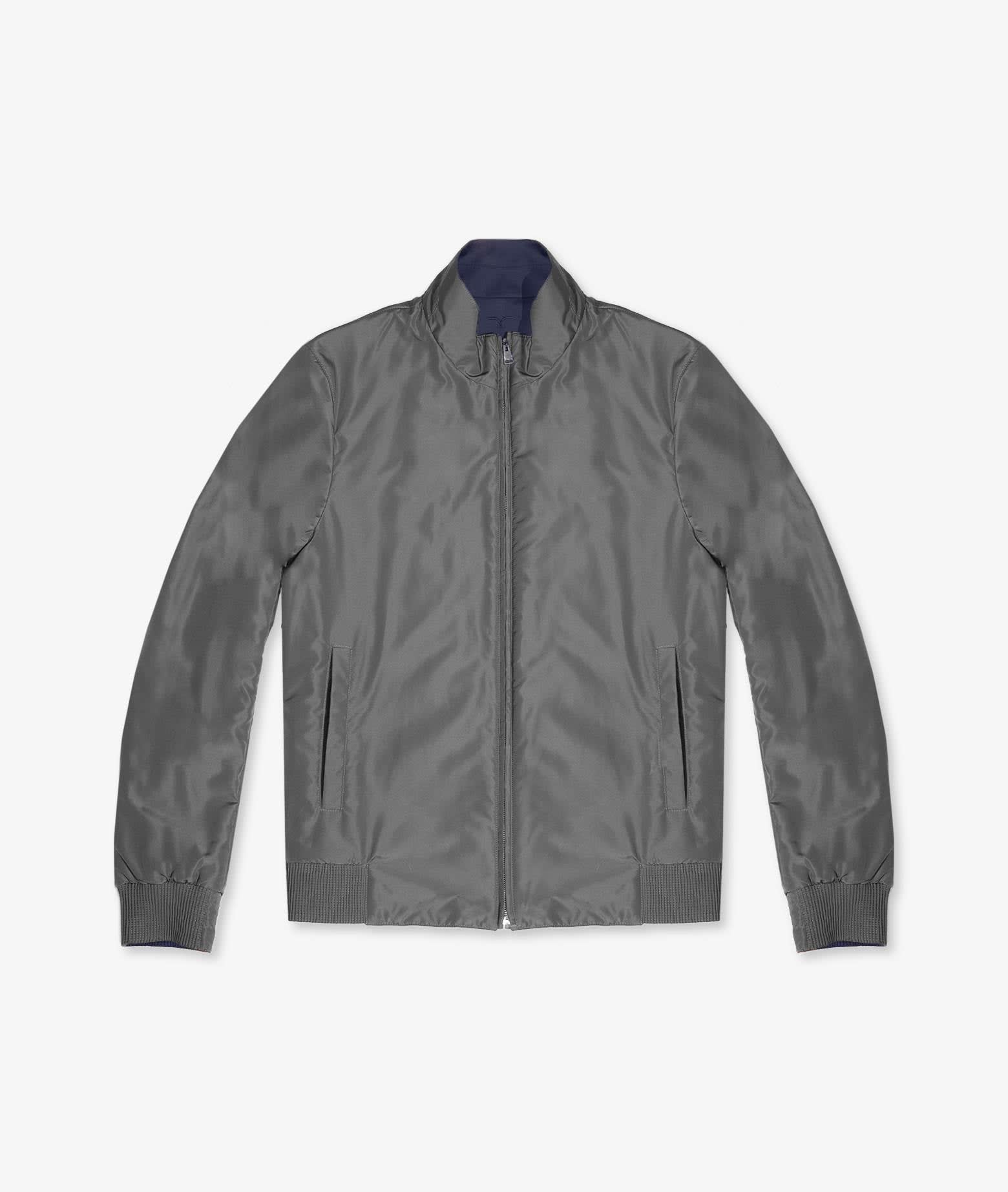 Shop Larusmiani Reversible Wool Jacket Jacket In Navy