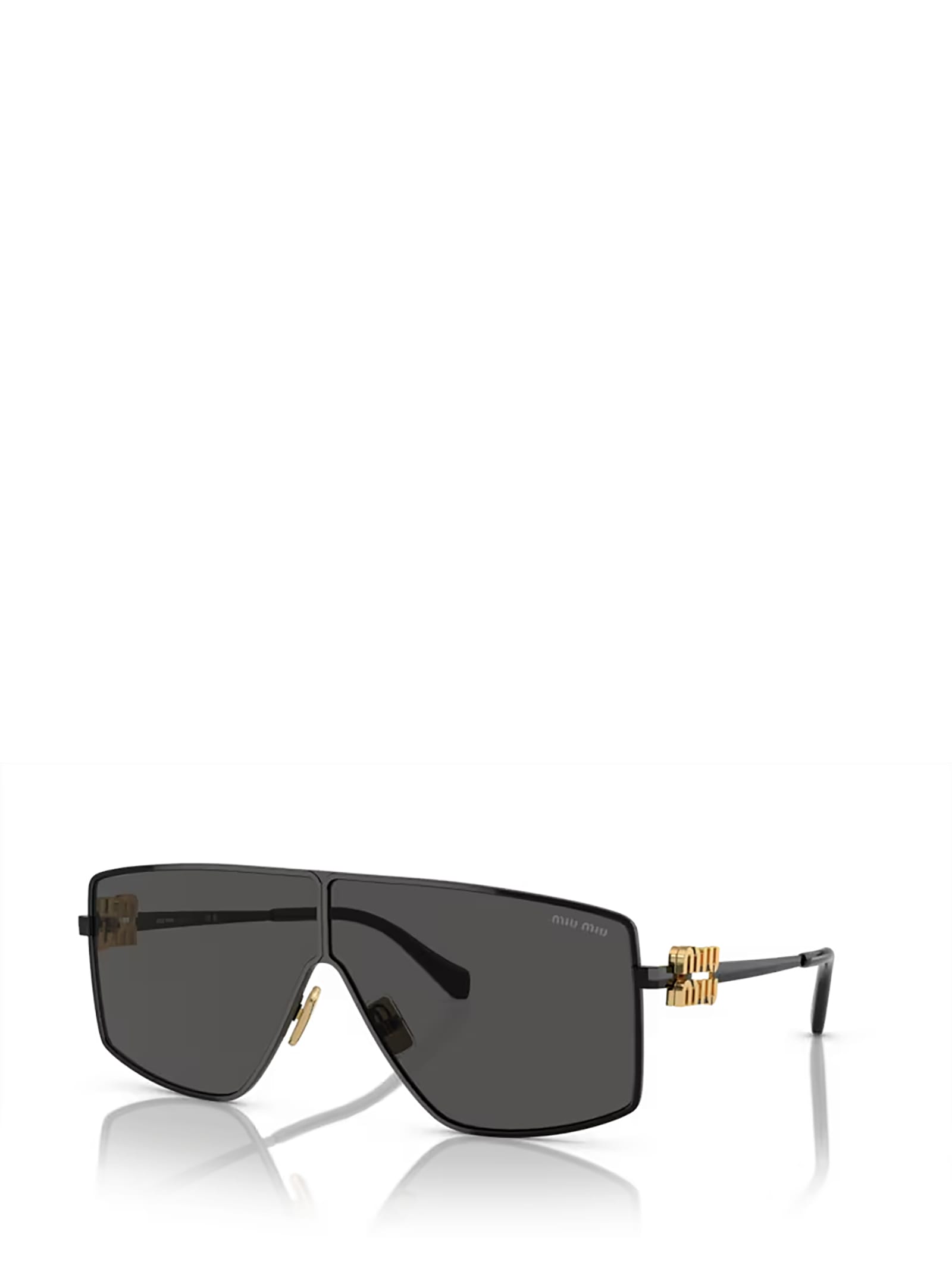 Shop Miu Miu Mu 51zs Black Sunglasses