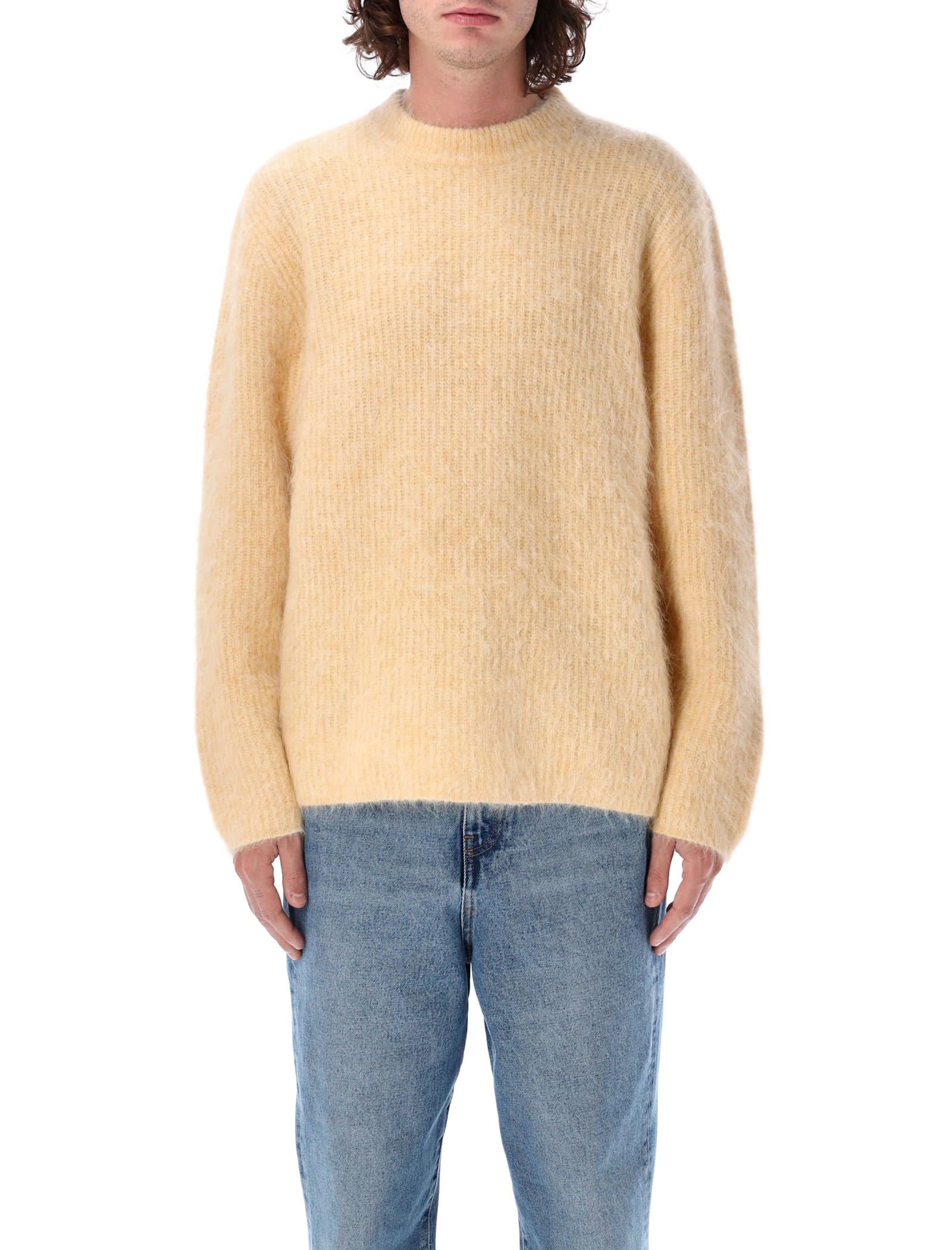 Shop Séfr Haru Sweater In Yellow Alpaca