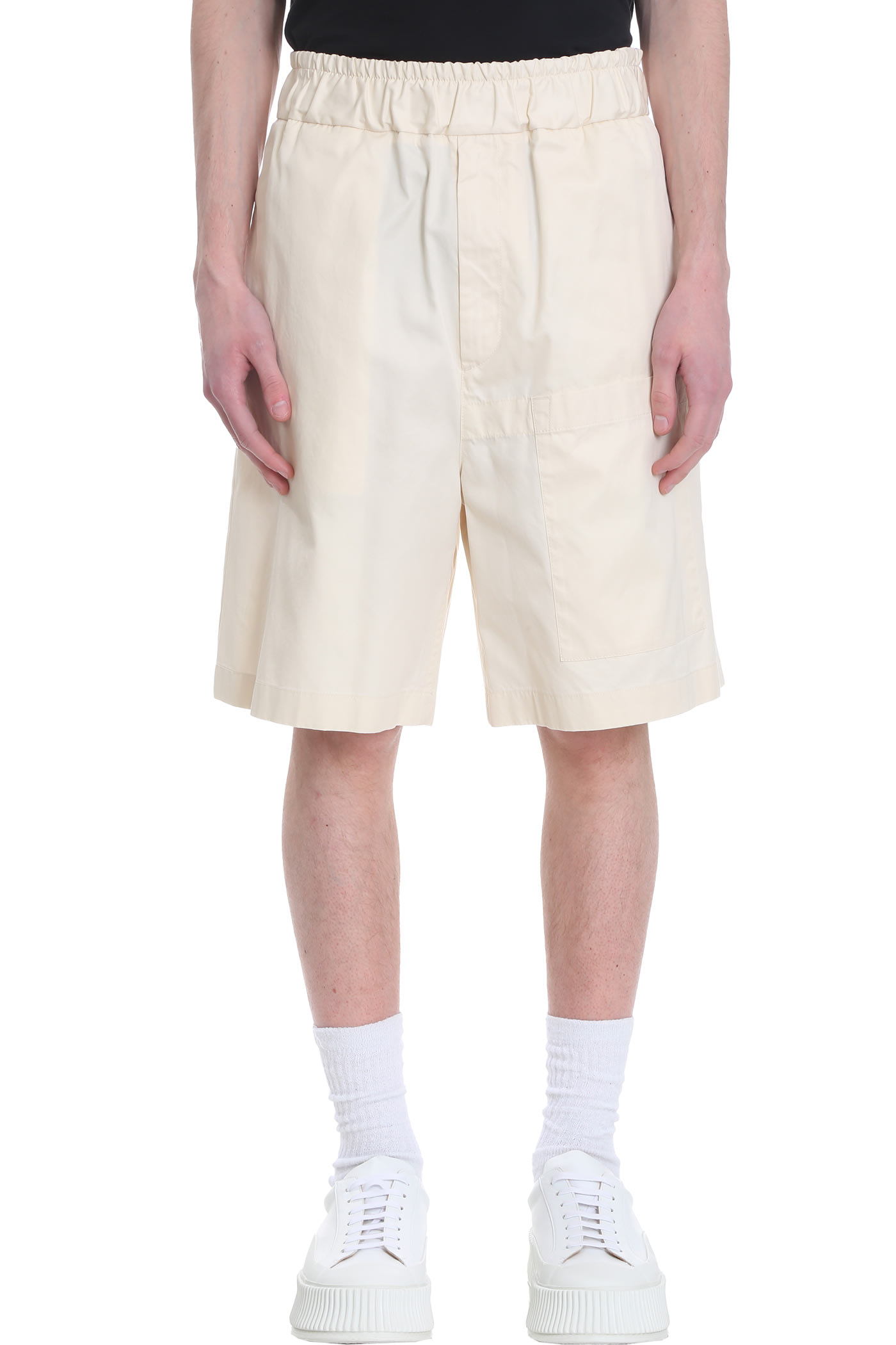 Jil Sander Shorts In White Cotton