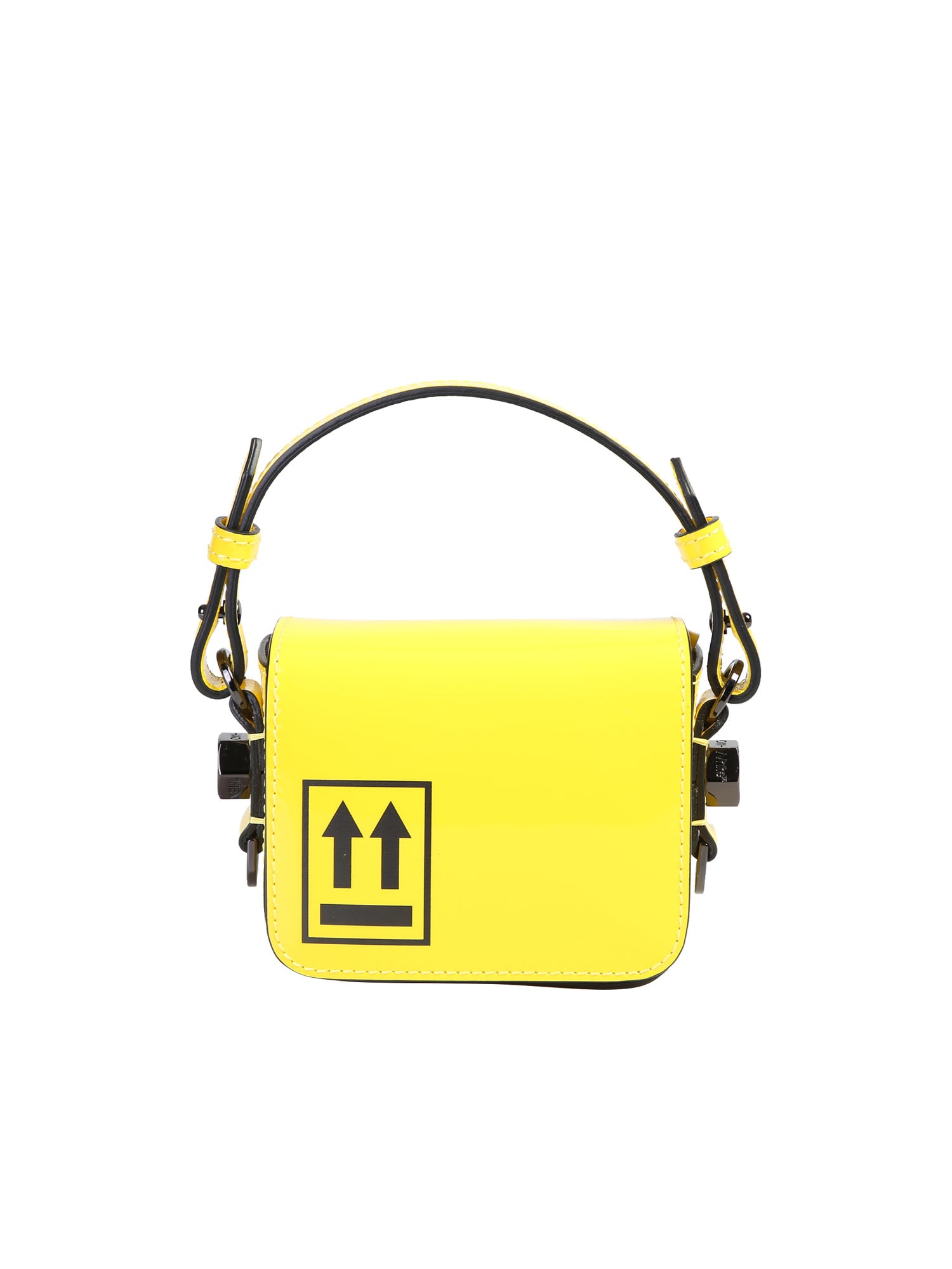 yellow off white bag