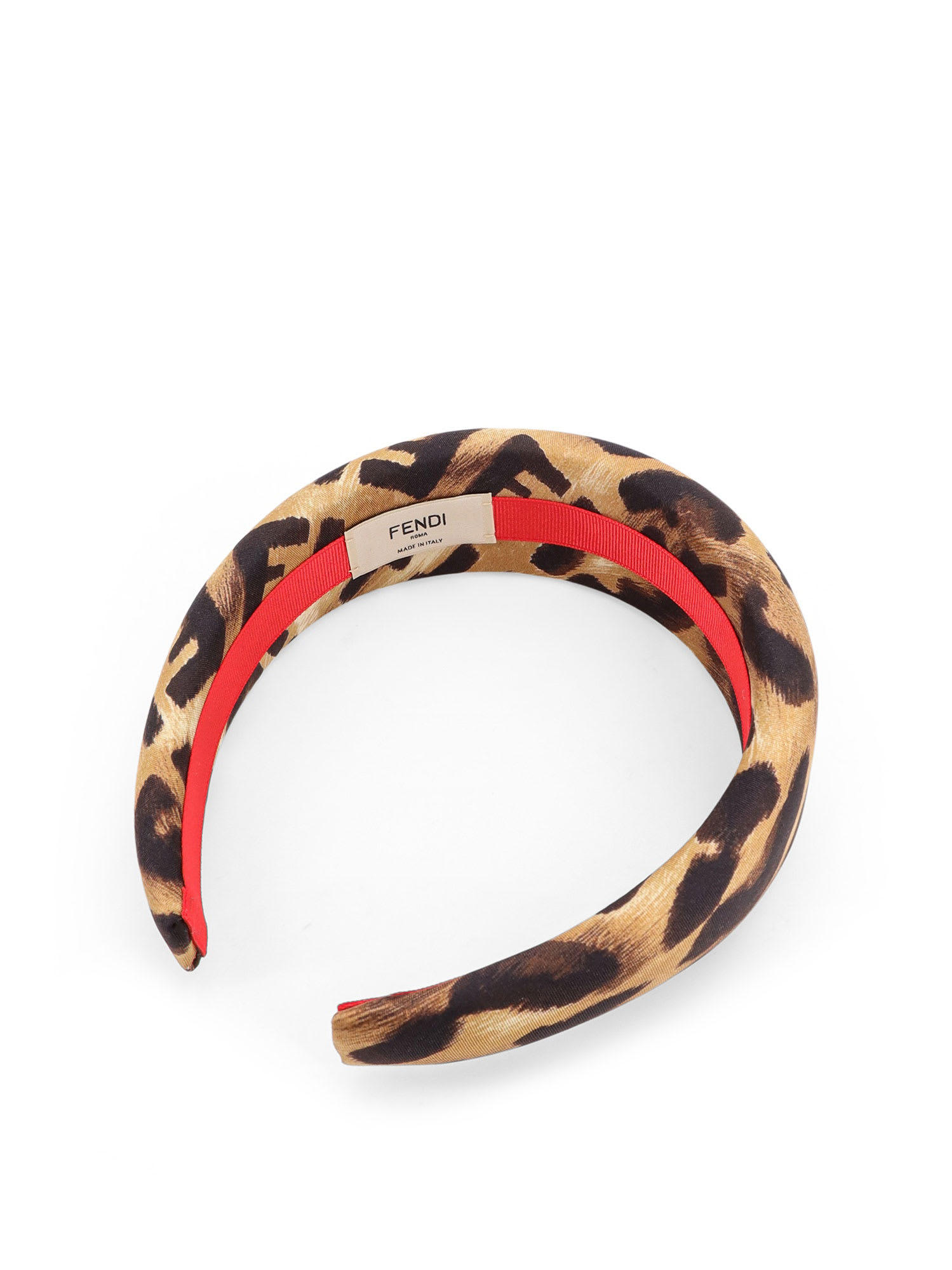 Fendi Animal-print Headband In Brown