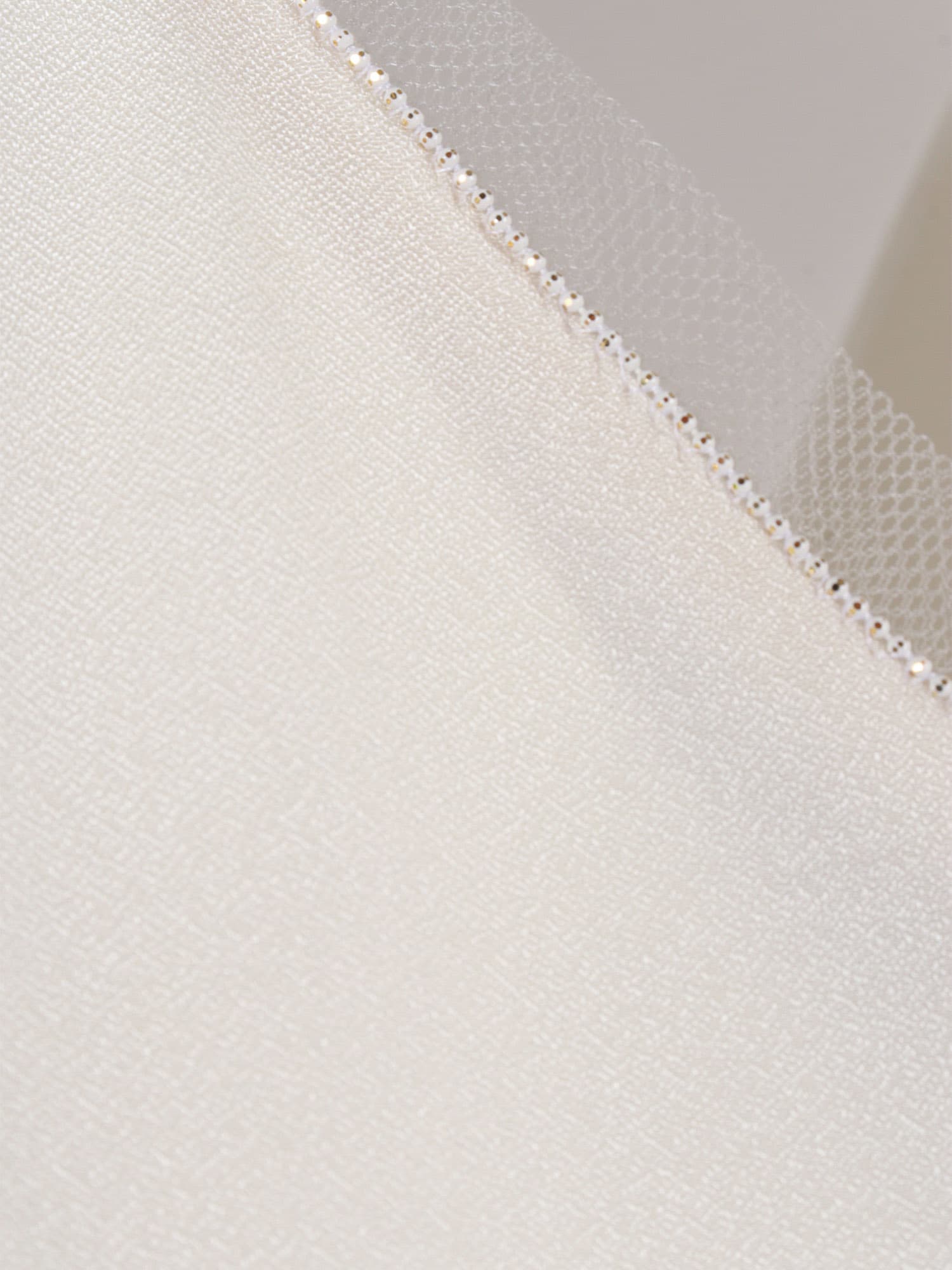 Fabiana Filippi Enver Satin Front Back Top With Filo Diamante Detail In White