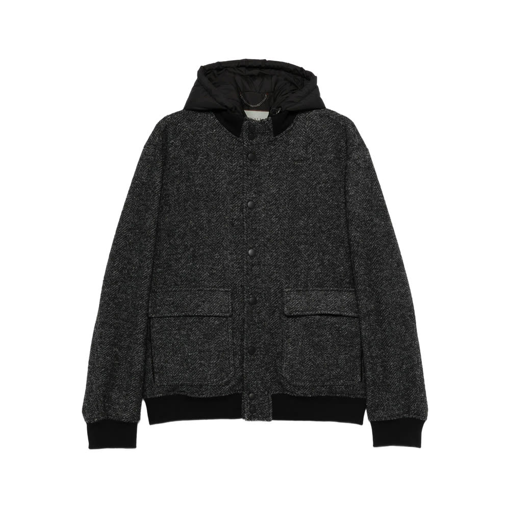 Canali Long Sleeve Jacket In Black