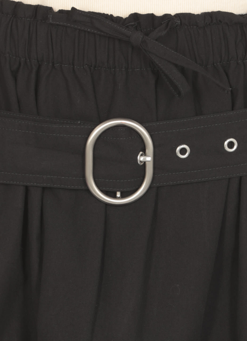 Shop Jil Sander Long Pleated Skirt In Nero
