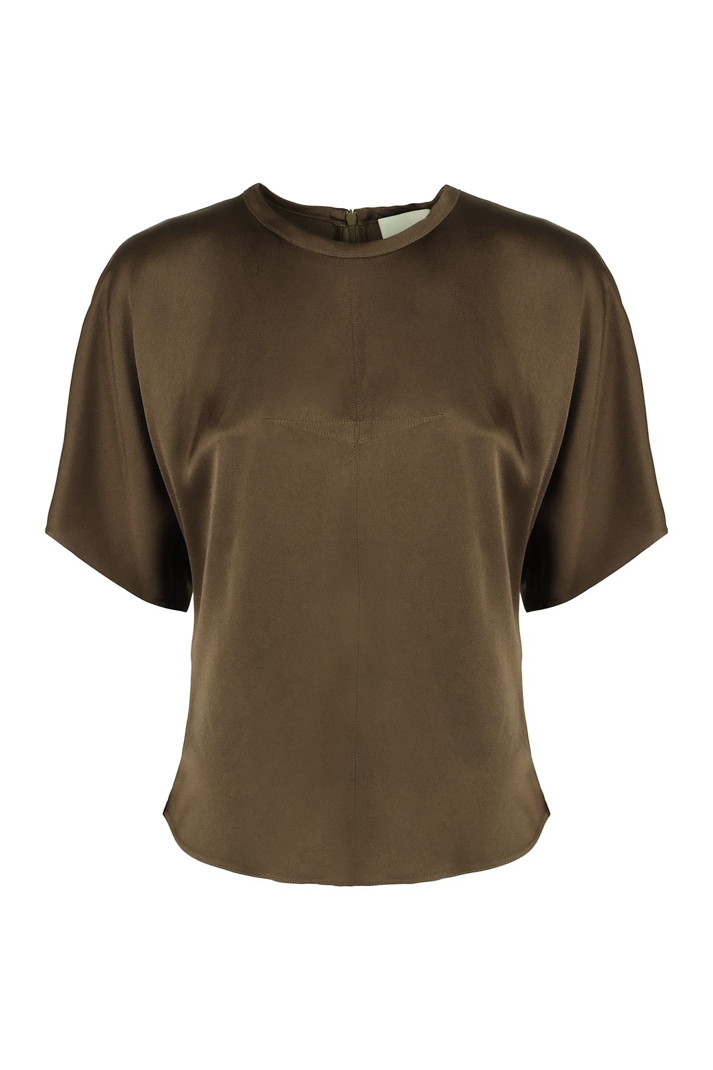 Isabel Marant Soft Fabric Short Sleeve Top In Green