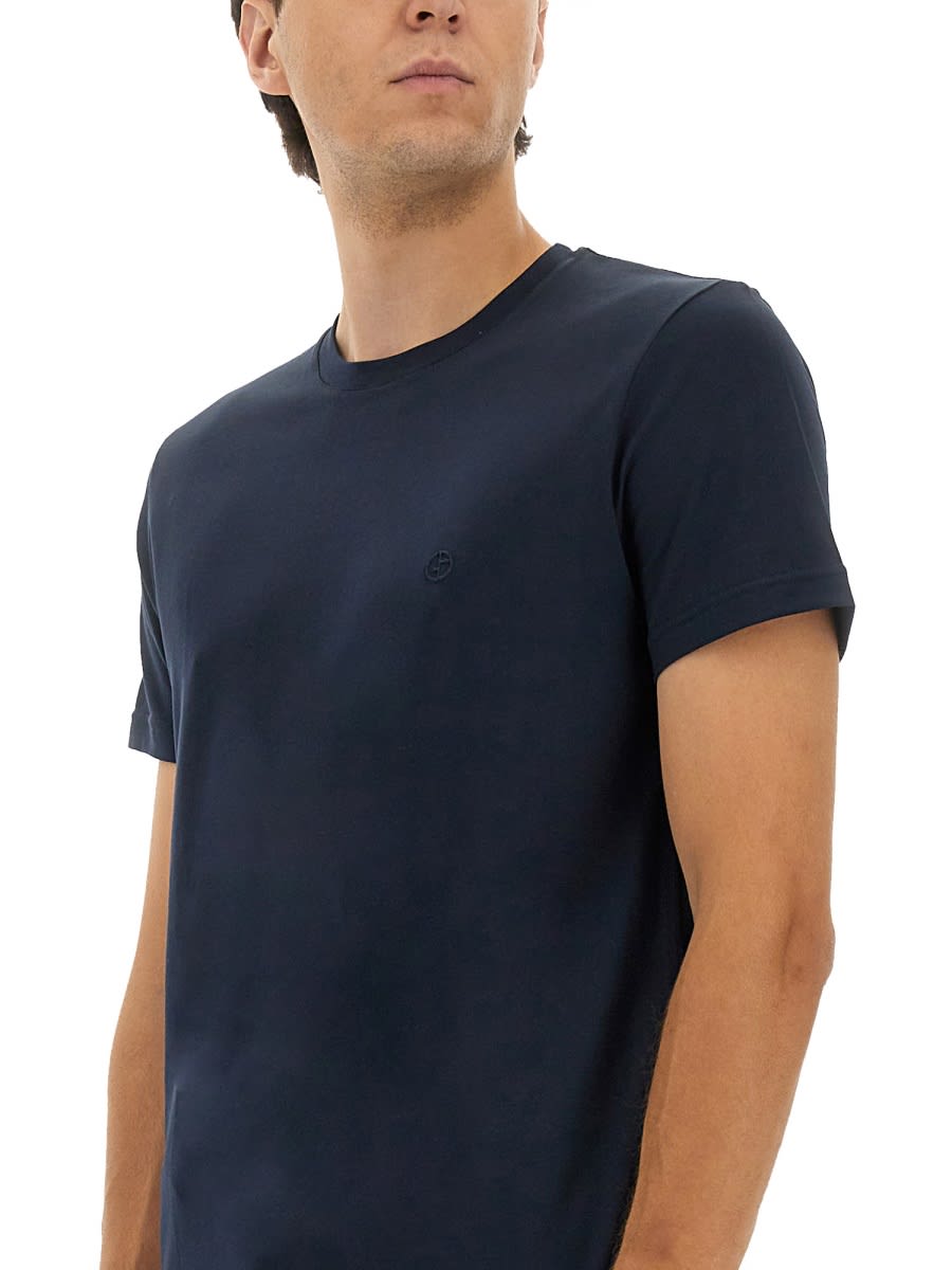 Giorgio Armani T-shirt In Blue
