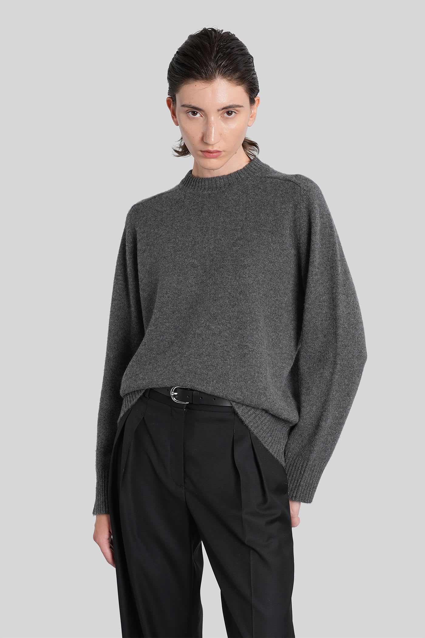 Loulou Studio Baltra Lds Knitwear In Grey Cashmere In Gray