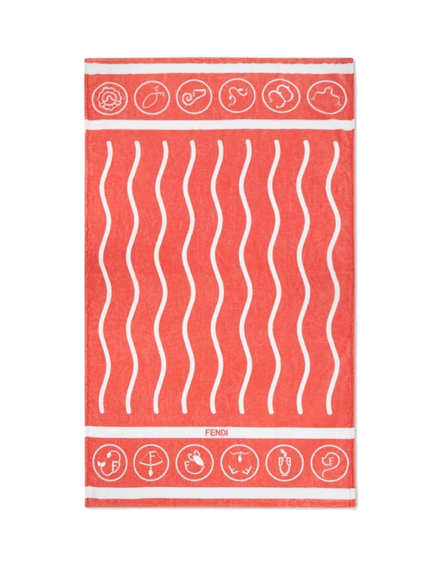 Shop Fendi Astrology Beach Towel In Pink Dalia