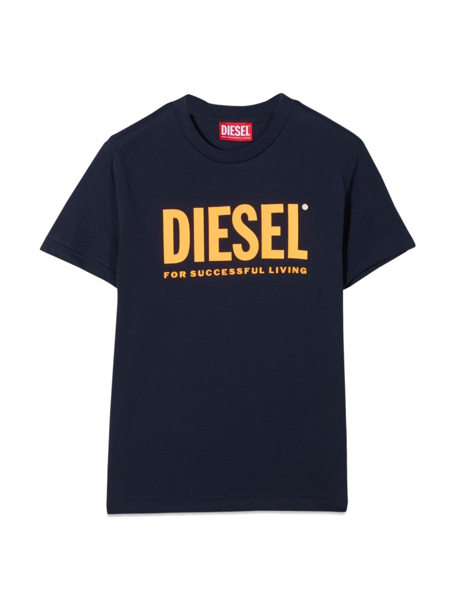 Shop Diesel T-shirt Logo In Blue