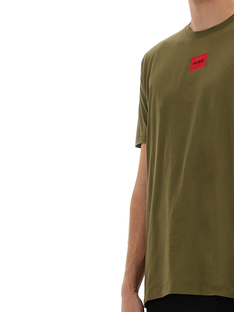 Shop Hugo Boss T-shirt Diragolino 212 In Military Green